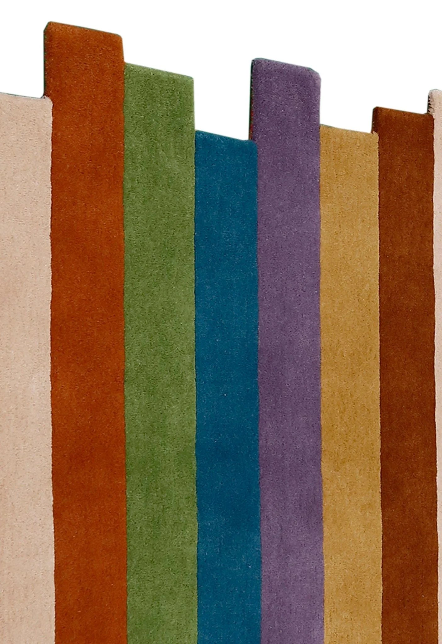 Stax Modern Stripes Design Multicolor Hand Tufted 5x8 Wool Rug - Image 5