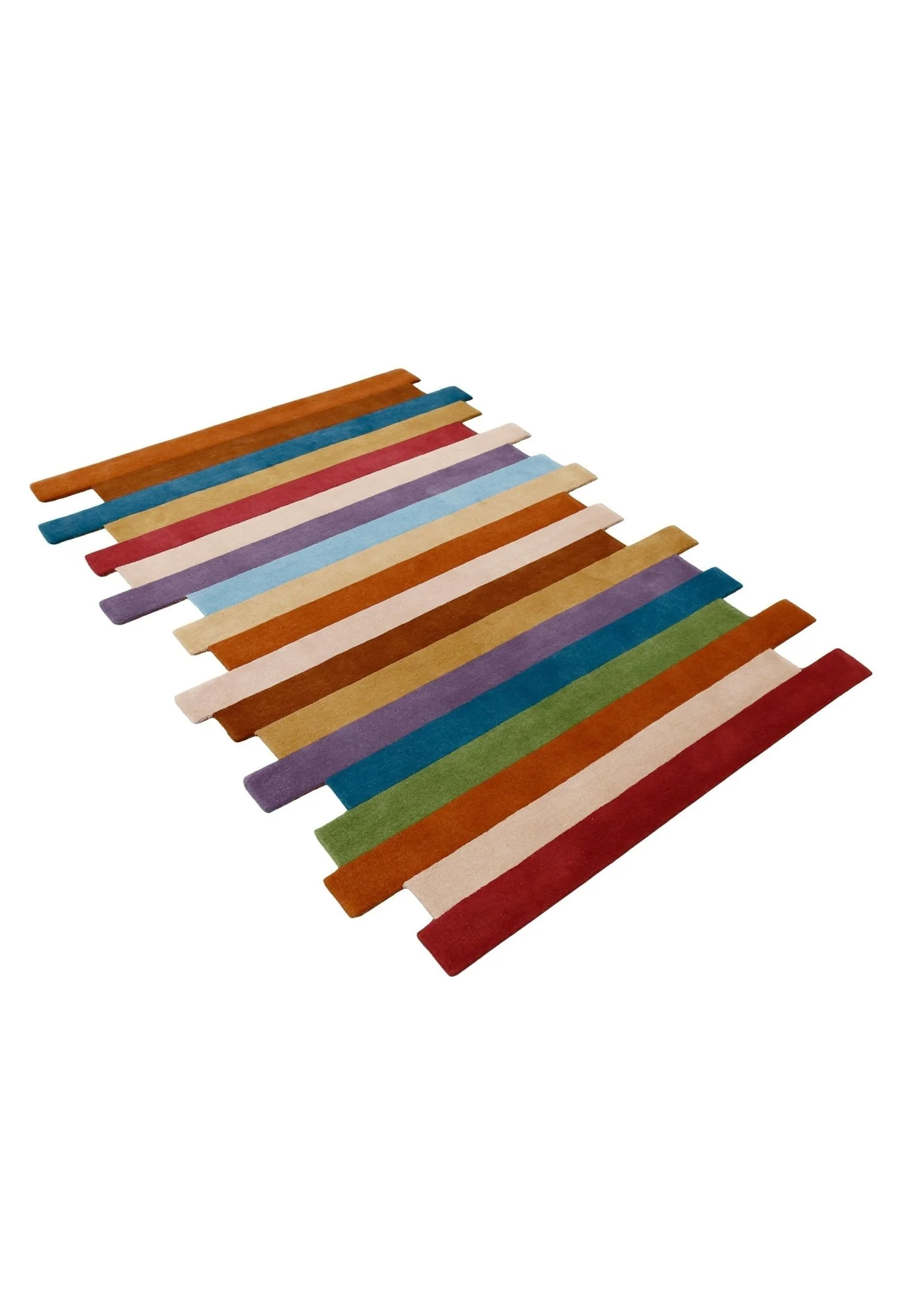 Stax Modern Stripes Design Multicolor Hand Tufted 5x8 Wool Rug - Image 8