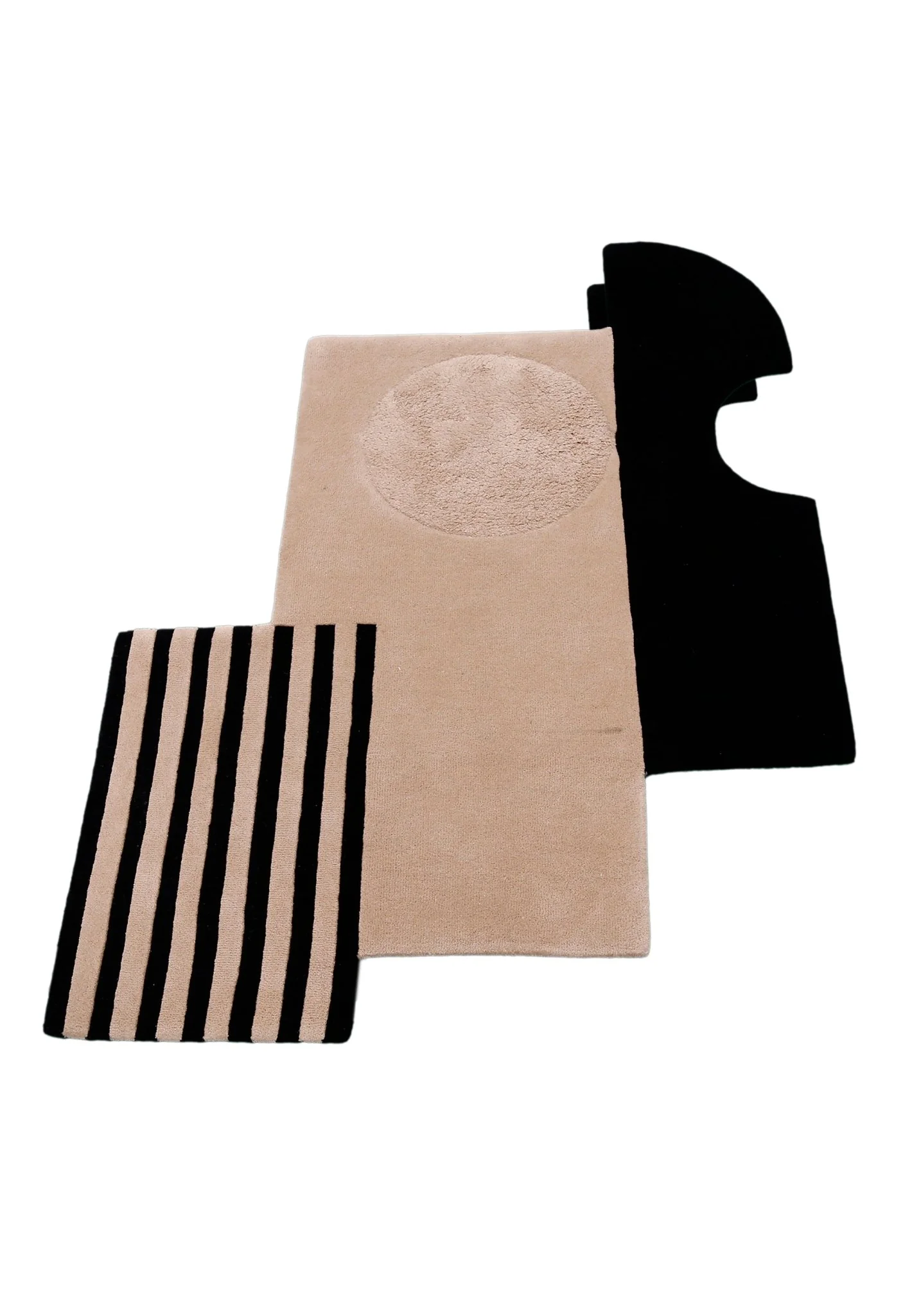 Modern Stripes Pattern Beige Hand Tufted 5x7 Wool Area Rug - Image 8