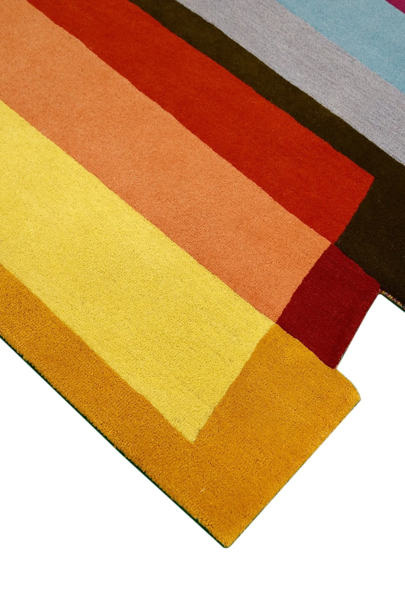 Stax Modern Stripes Pattern Colorful Hand Tufted 5x8 Wool Rug - Image 4