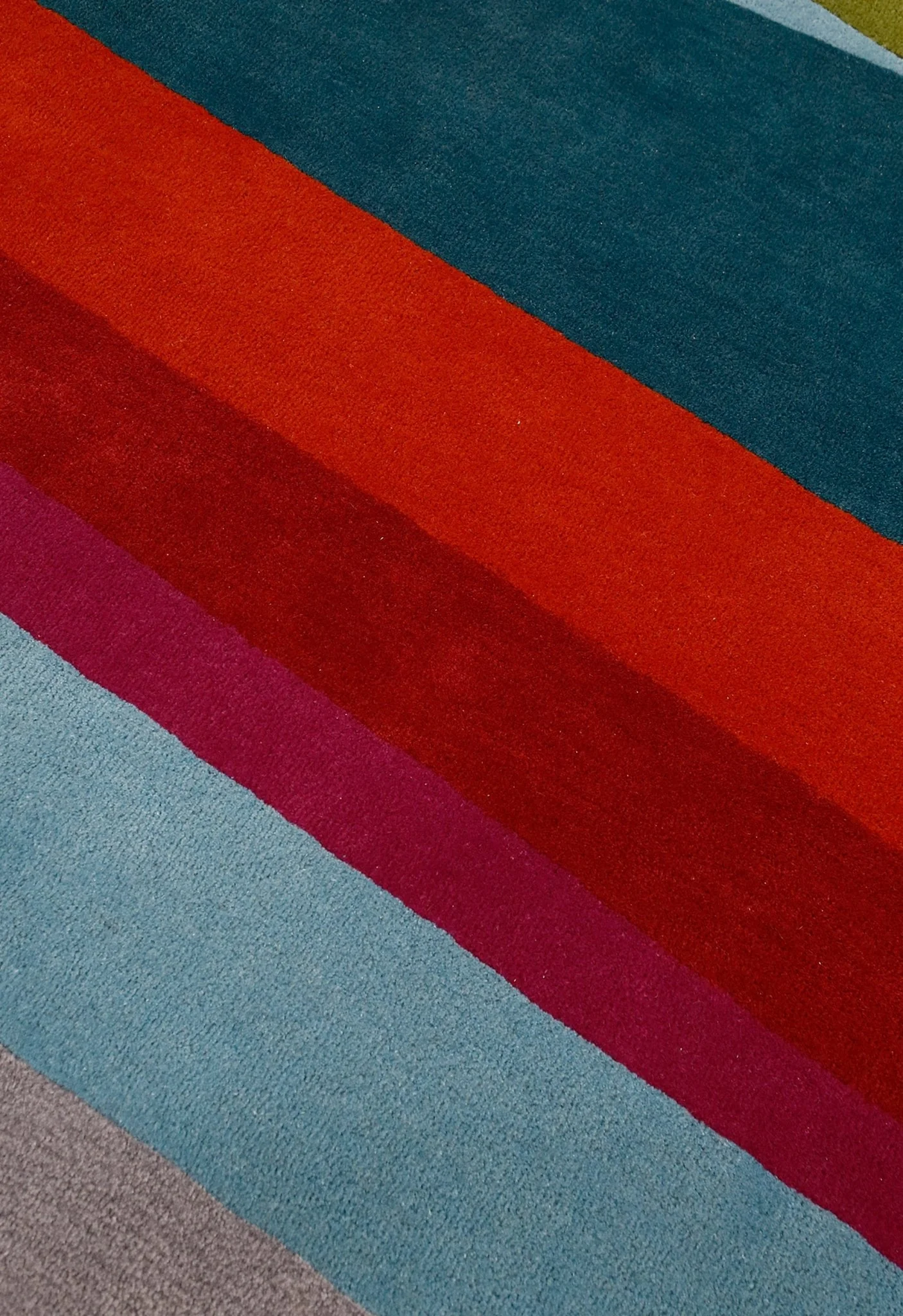 Stax Modern Stripes Pattern Colorful Hand Tufted 5x8 Wool Rug - Image 6