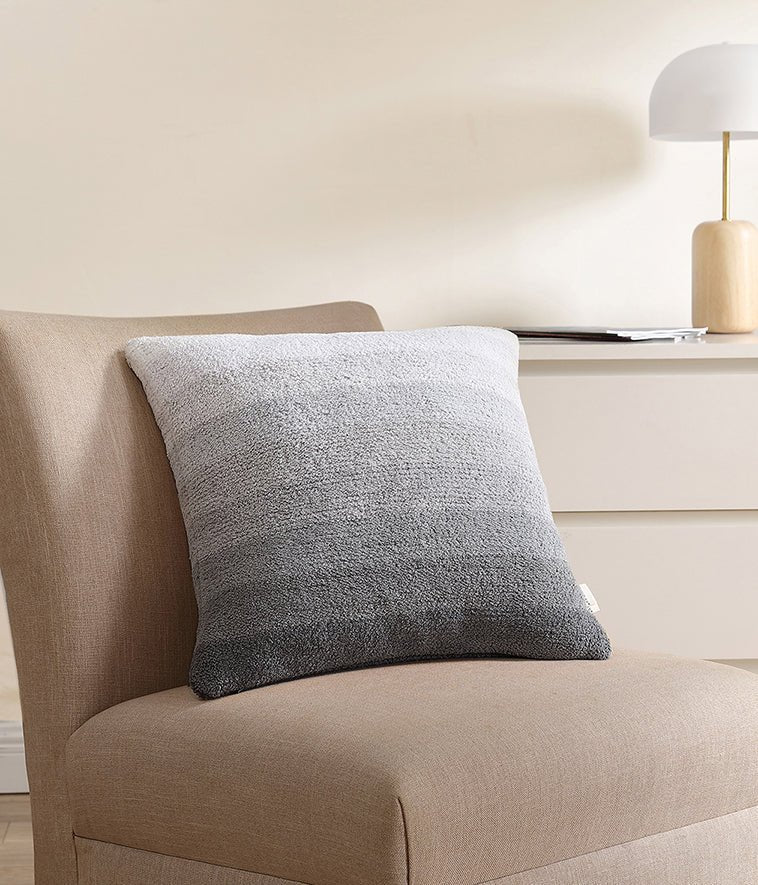Modern Stripes Pattern Ombre Granite Color Throw Pillow - Image 4
