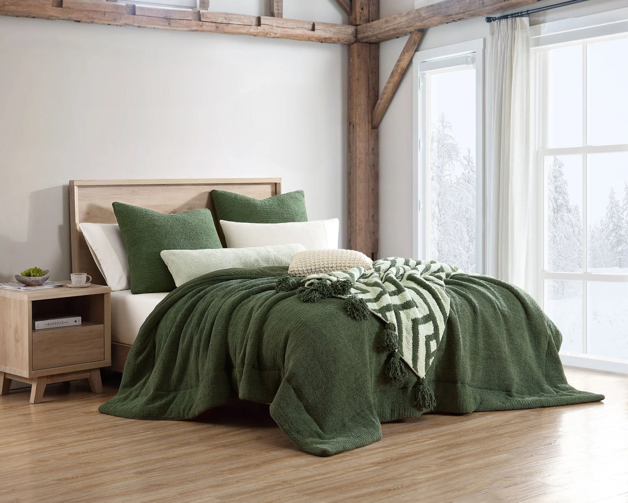 Modern Stripes Pattern Maze Pom Pom Soft and Cozy Throw Blanket - Image 14