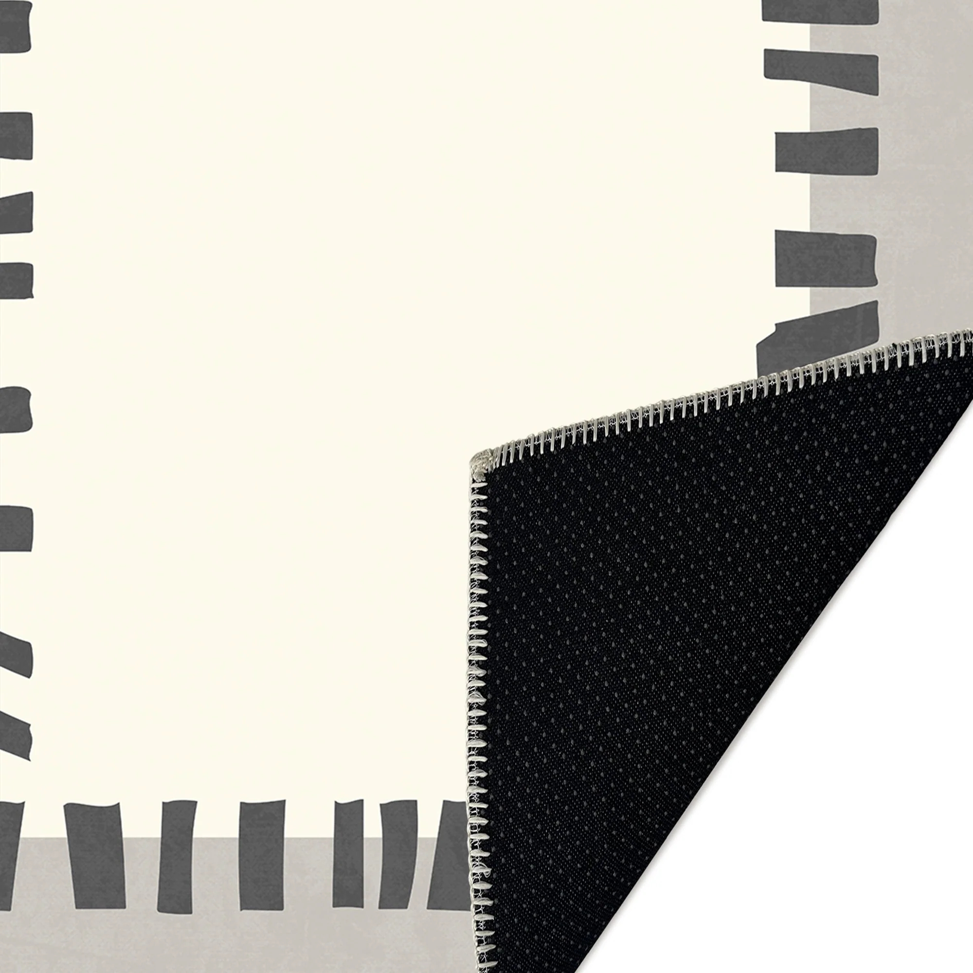 Modern Style Beige And Gray Machine Washable Cotton Area Rug - Image 7
