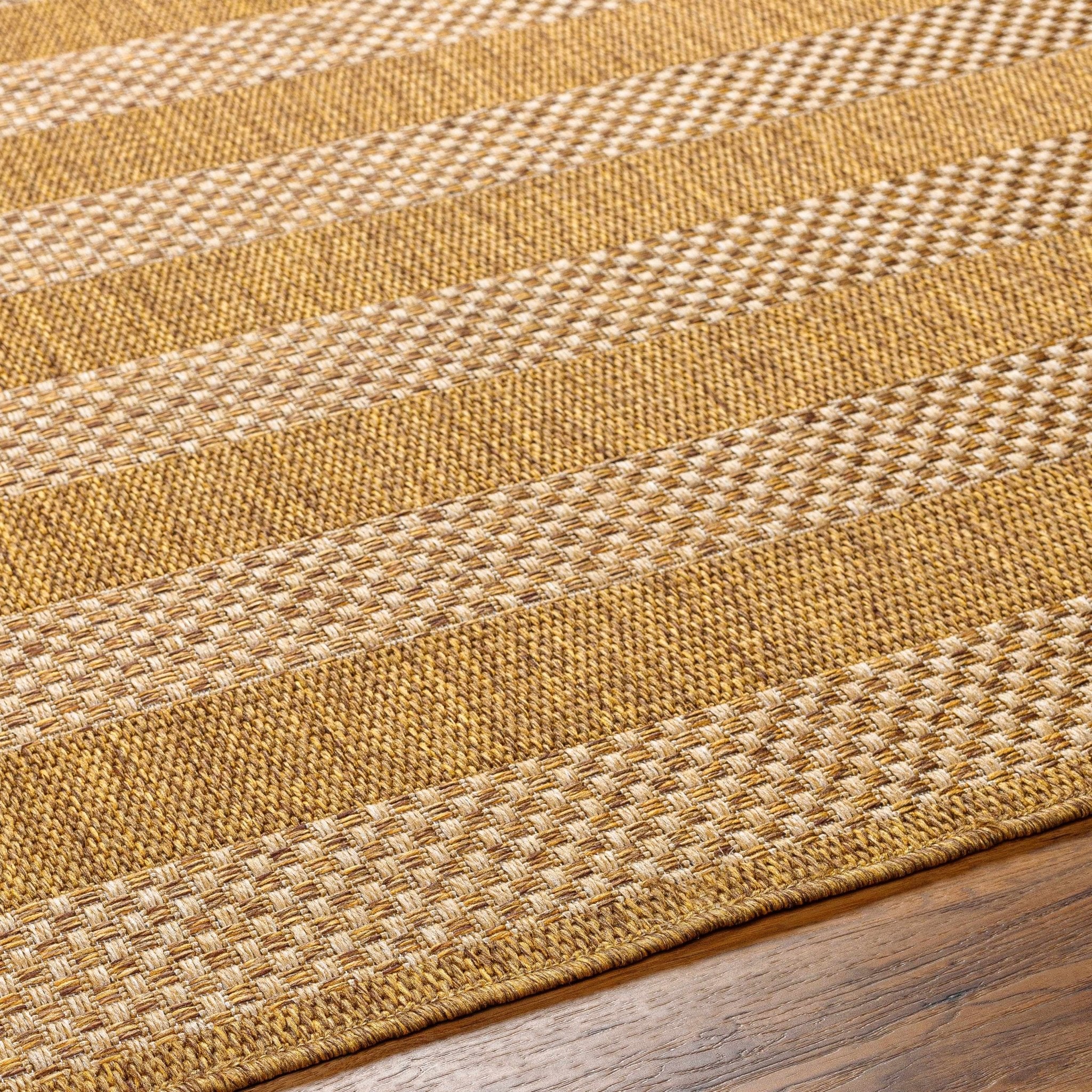 Modern Style Camel And Beige Jute Rug - Image 5