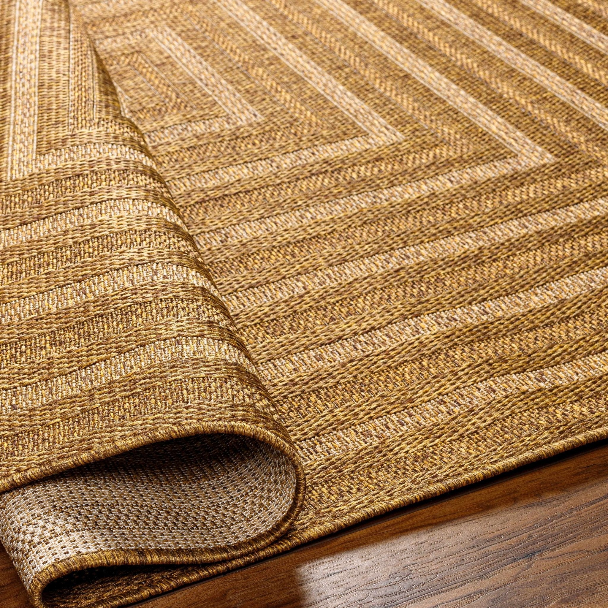 Modern Style Camel Machine Woven Jute Rug - Image 6