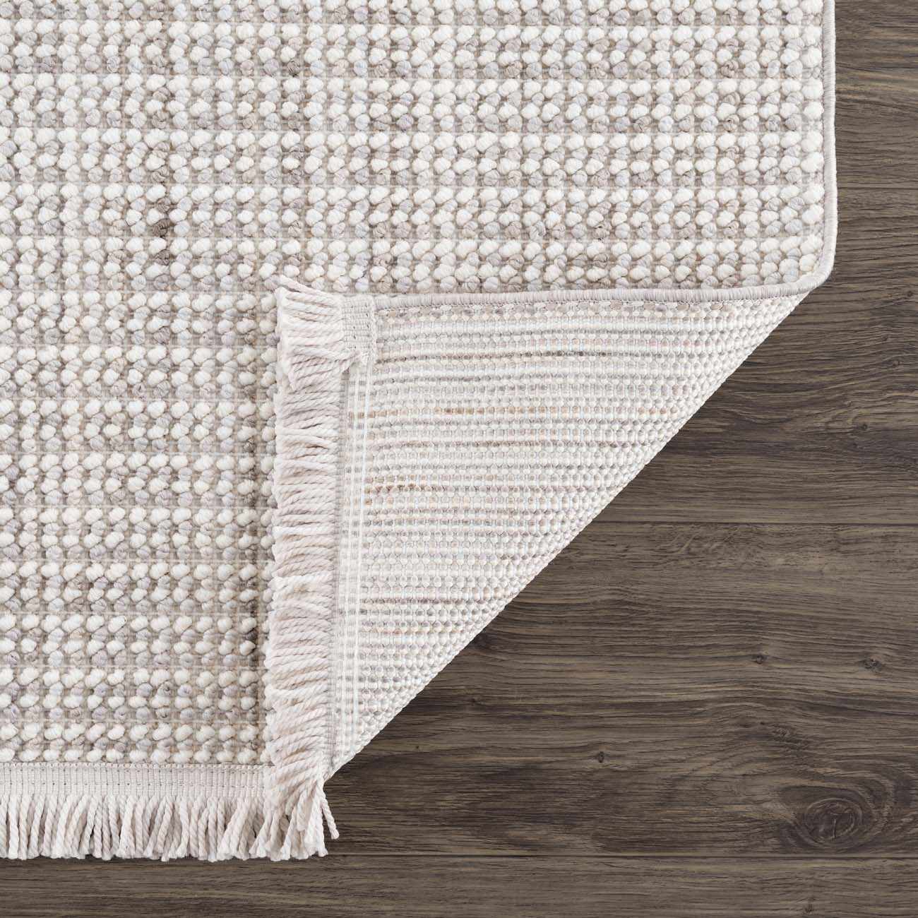 Modern Style Flatwoven Cream Area Rug - Image 5