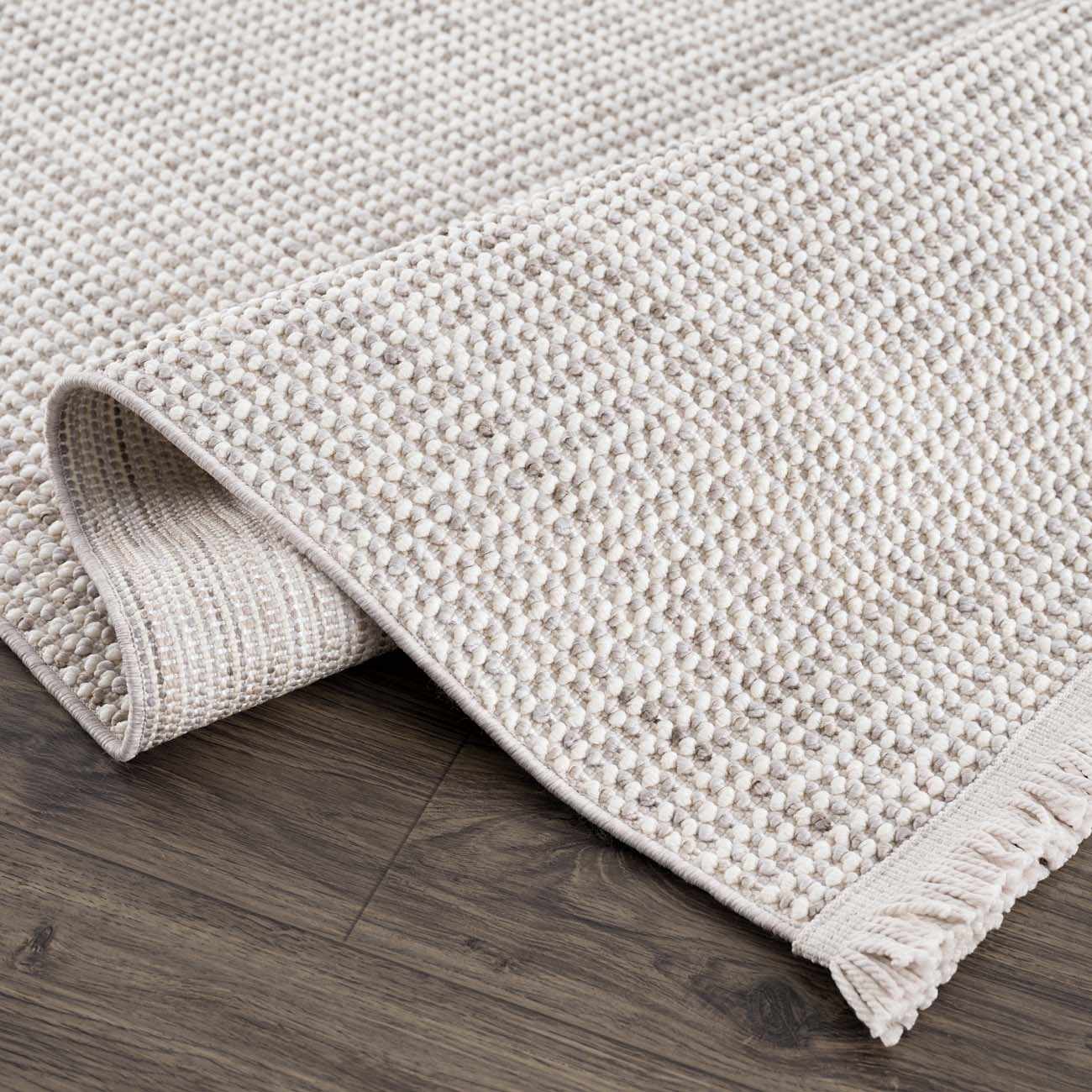 Modern Style Flatwoven Cream Area Rug - Image 7