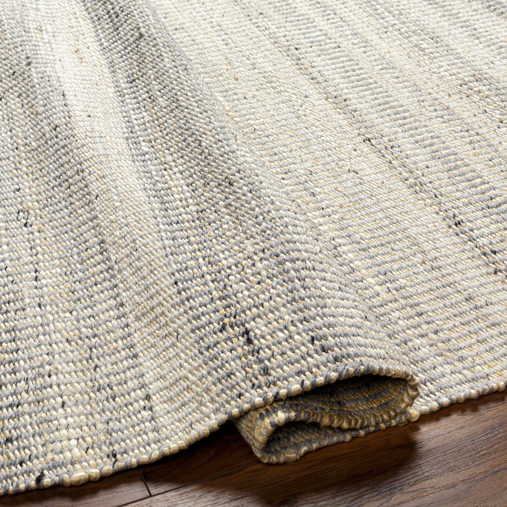 Modern Style Gray And Beige Jute Rug - Image 10