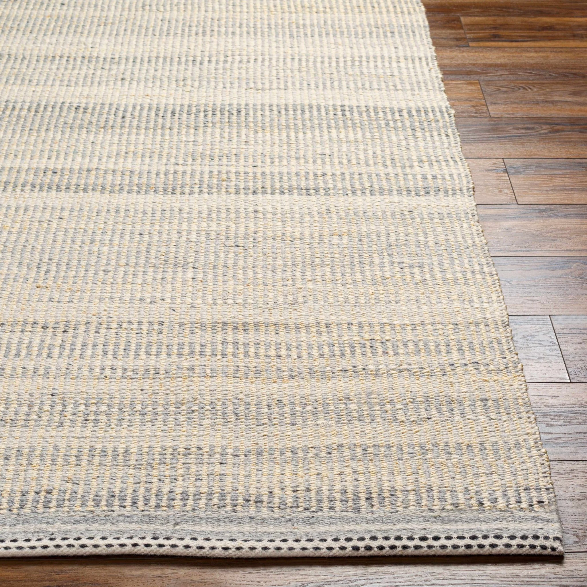 Modern Style Gray And Beige Jute Rug - Image 8