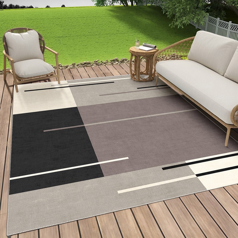 Modern Style Gray Machine Washable Cotton Area Rug - Image 3