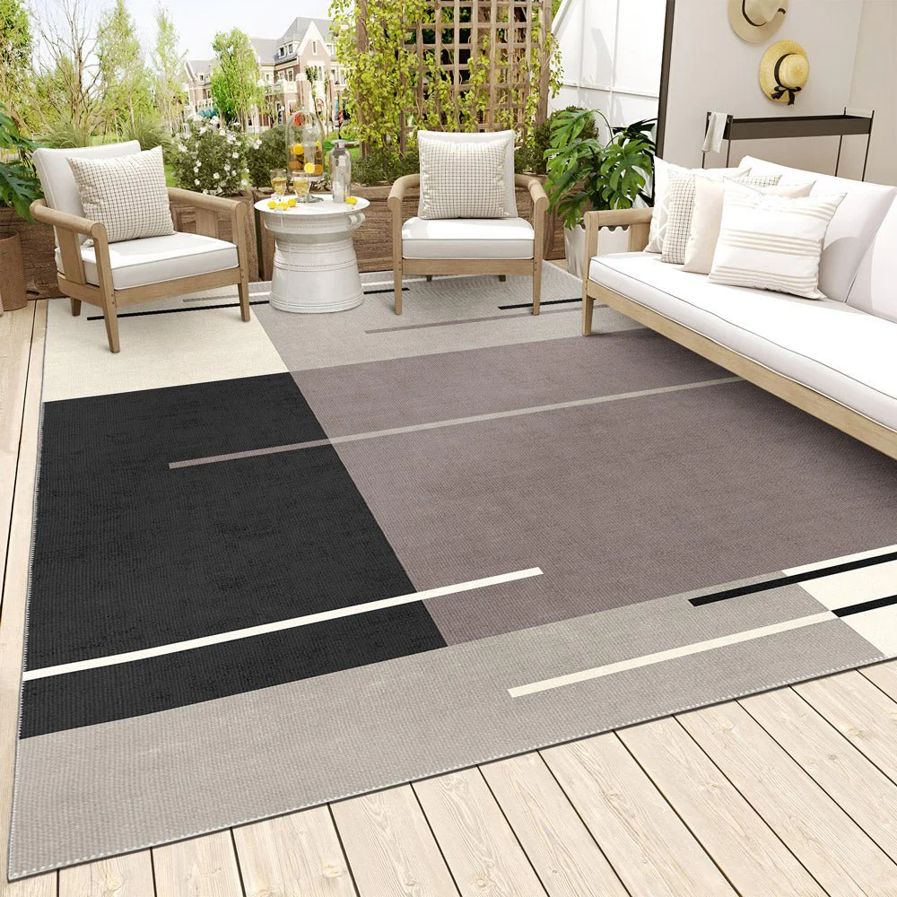 Modern Style Gray Machine Washable Cotton Area Rug - Image 4