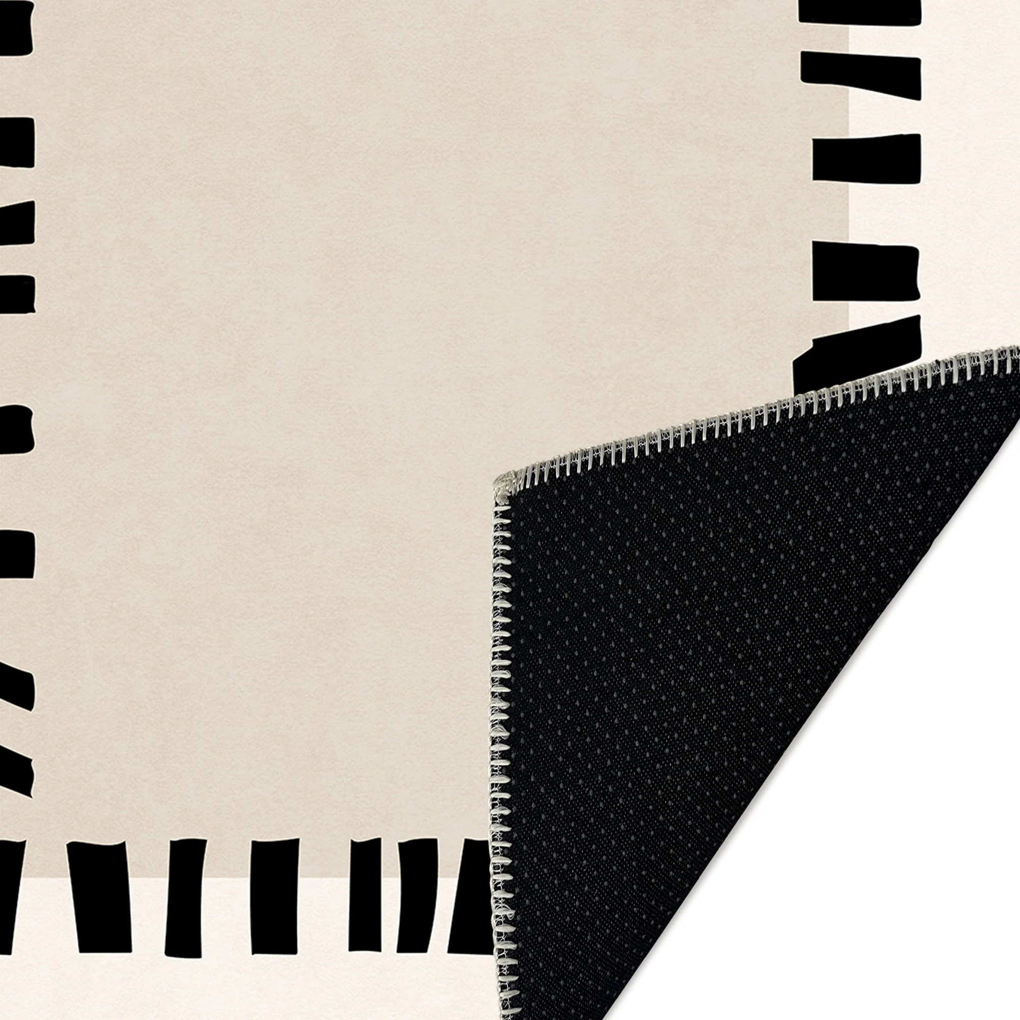 Modern Style Ivory Machine Washable Cotton Area Rug - Image 7