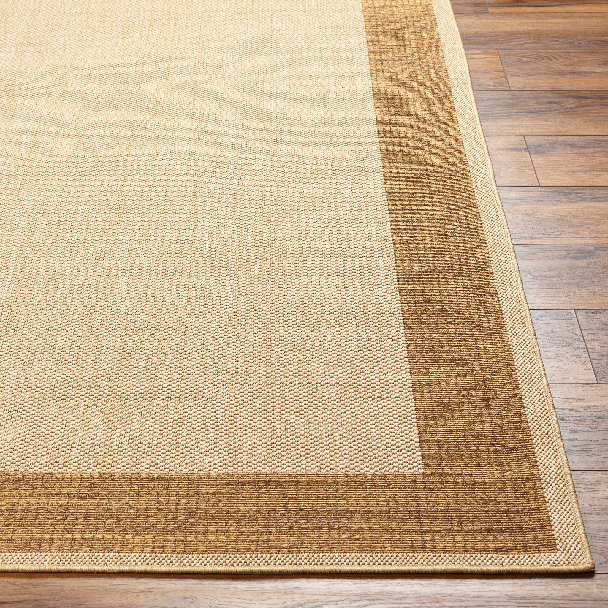 Modern Style Tan And Brown Machine Woven Jute Rug - Image 5