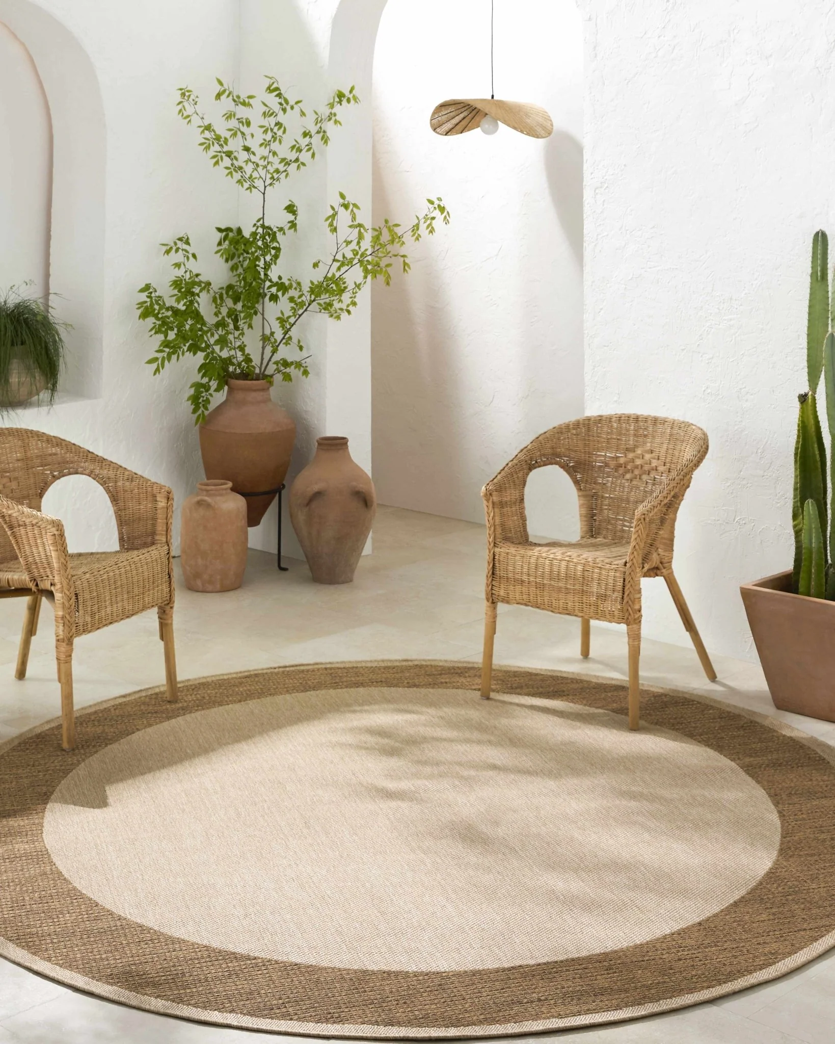 Modern Style Tan And Brown Machine Woven Jute Rug - Image 9