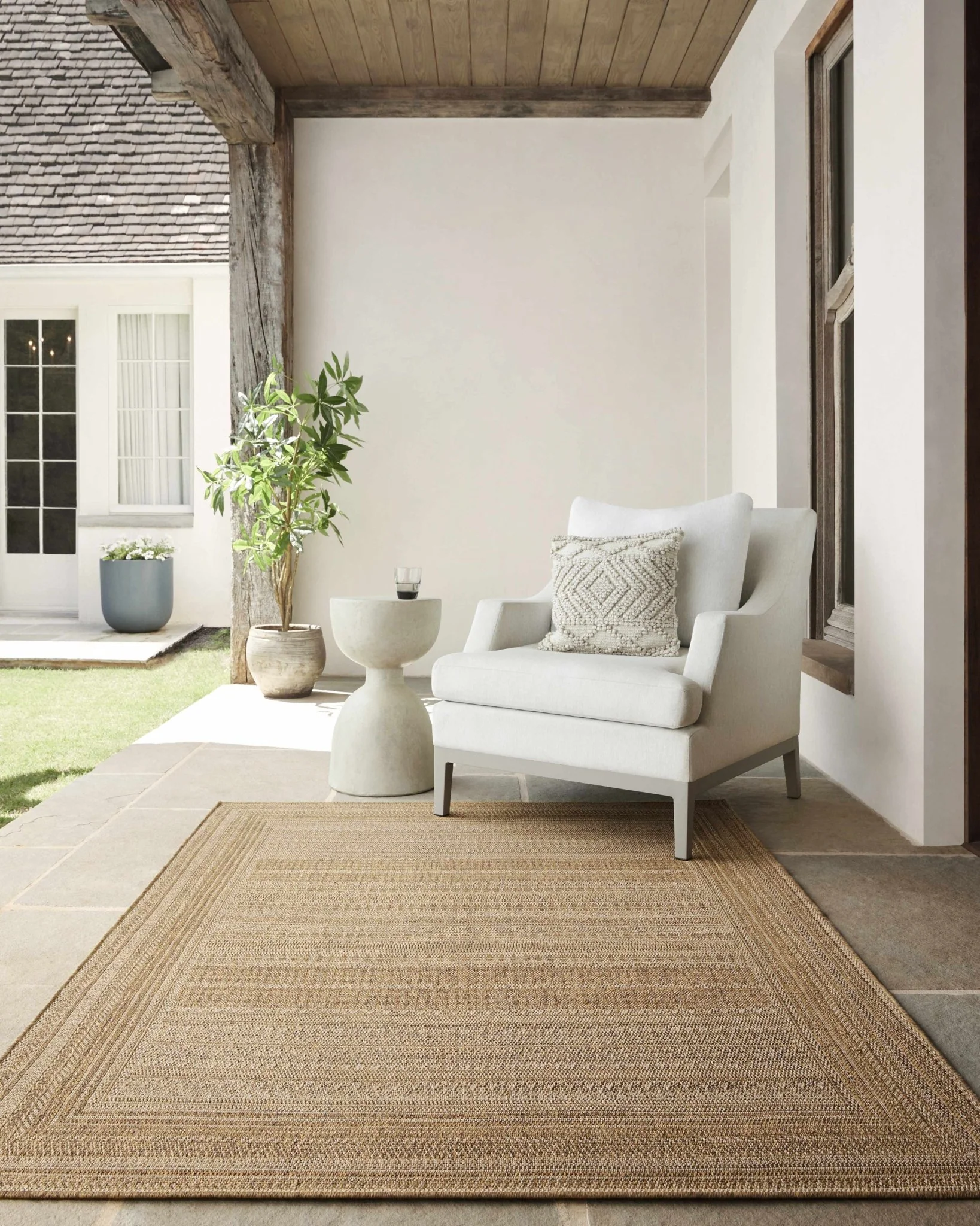 Modern Style Tan Faux Jute Rug - Image 3