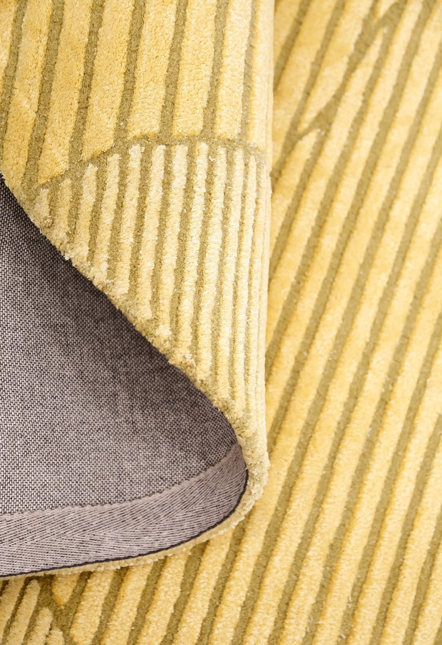 Stone Modern Style Yellow Hand Tufted 5x7 Wool Area Rug - Image 5