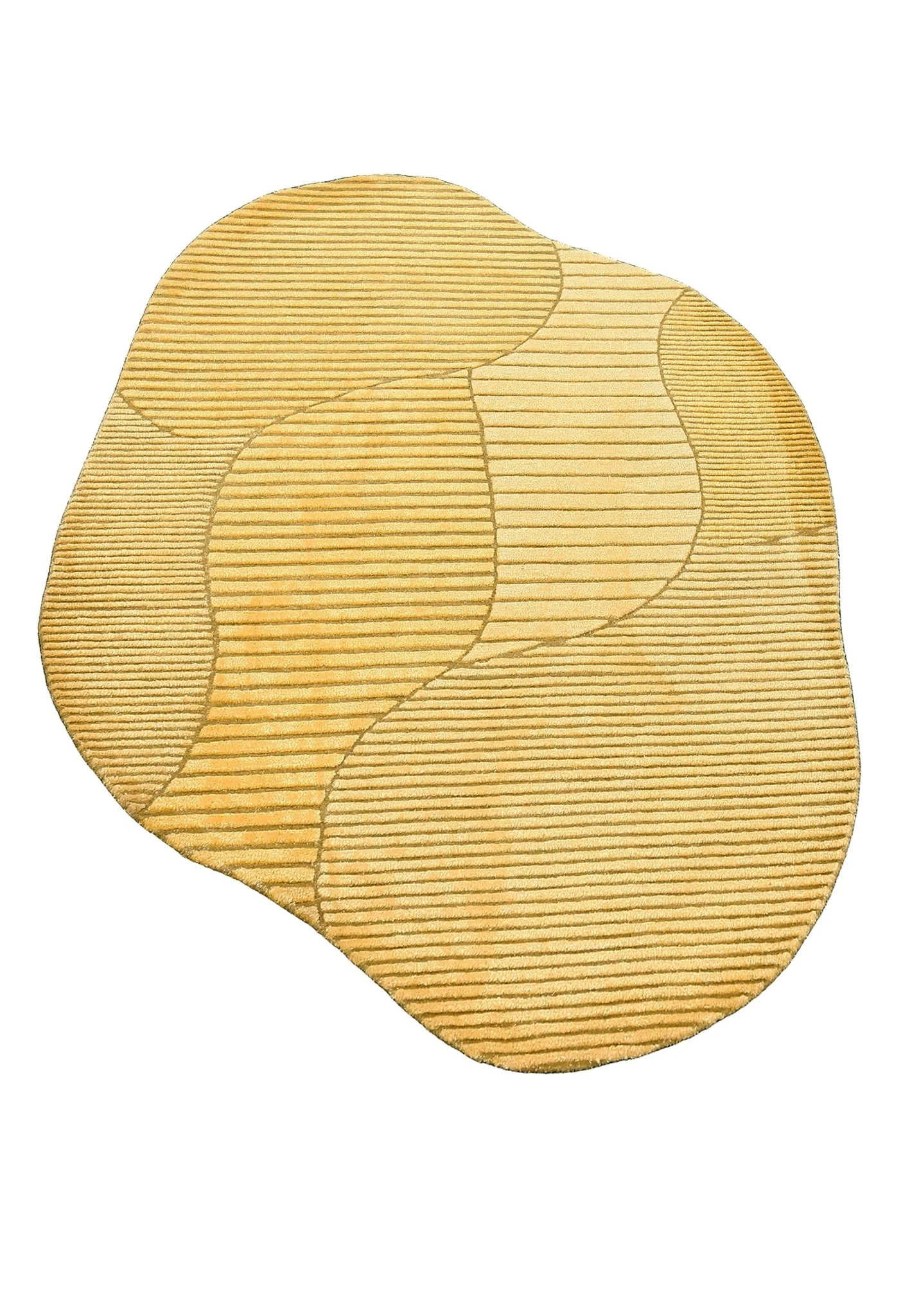 Stone Modern Style Yellow Hand Tufted 5x7 Wool Area Rug - Image 8