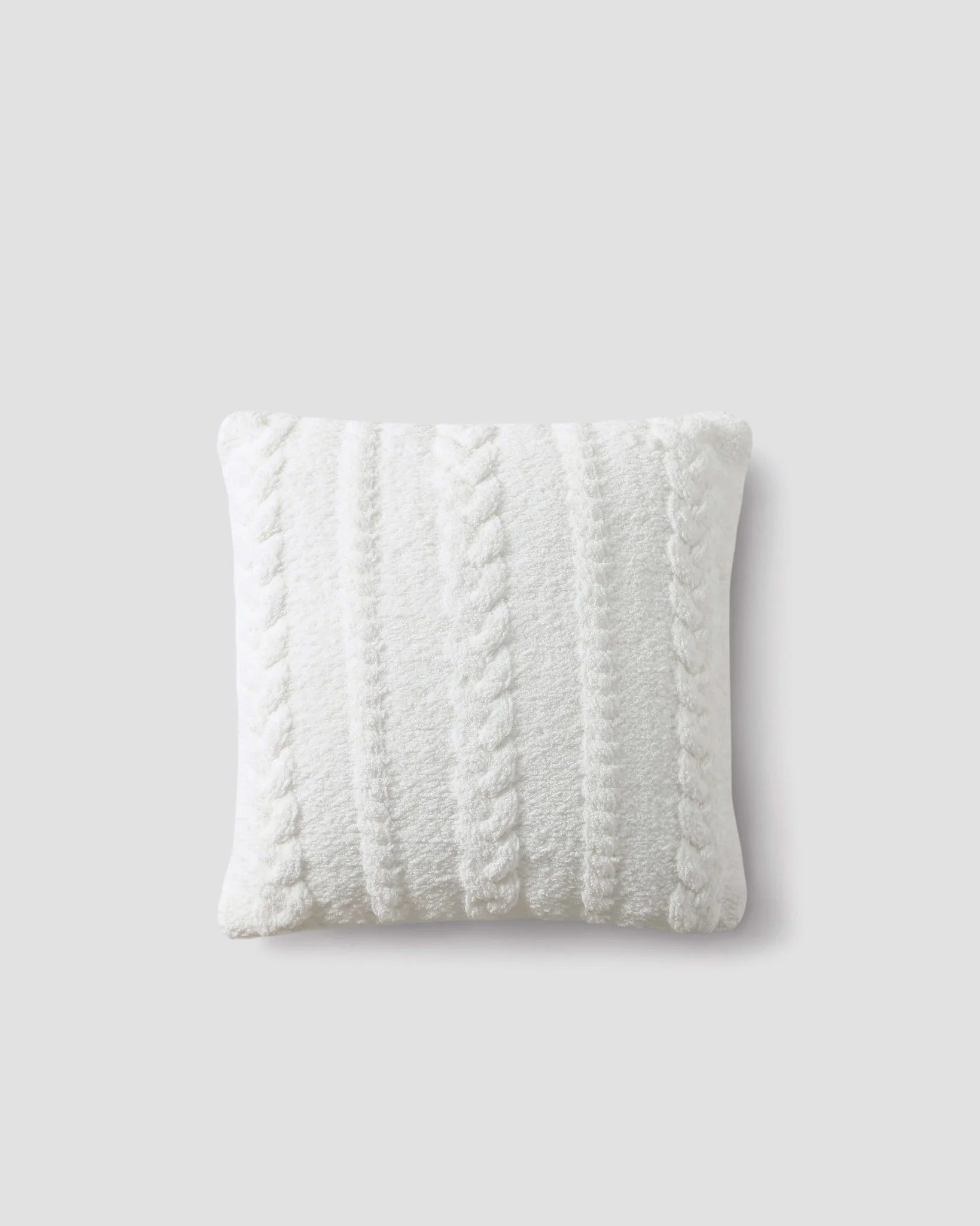 Modern Textured Knit Solid Black Braided Throw Pillow - Image 15