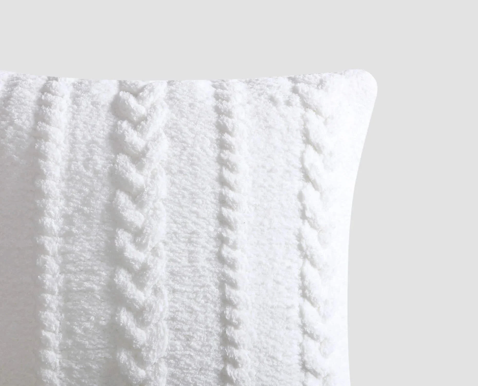 Modern Textured Knit Solid Black Braided Throw Pillow - Image 16
