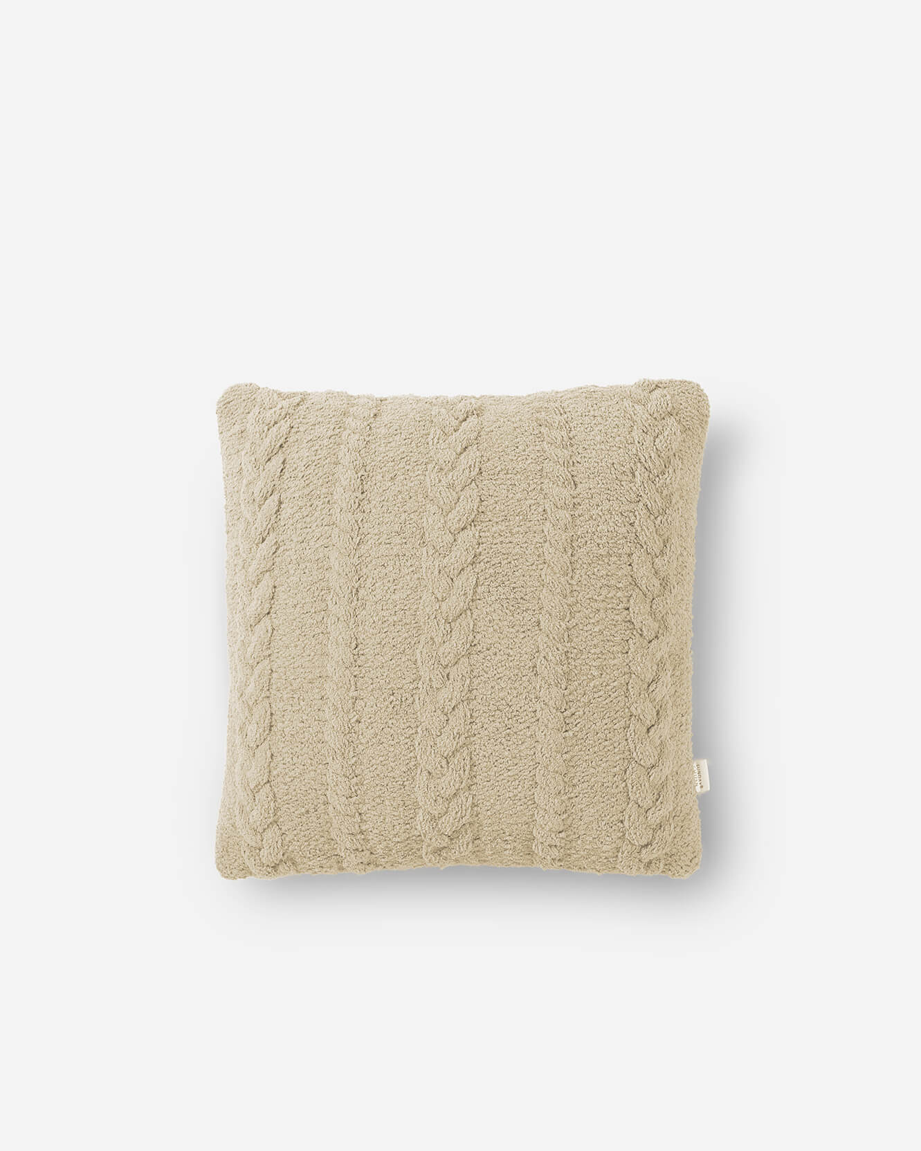 Modern Textured Knit Solid Black Braided Throw Pillow - Image 20