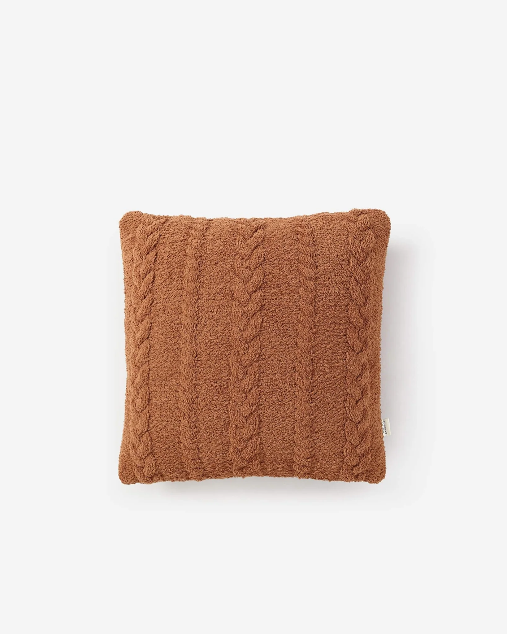 Modern Textured Knit Solid Black Braided Throw Pillow - Image 7