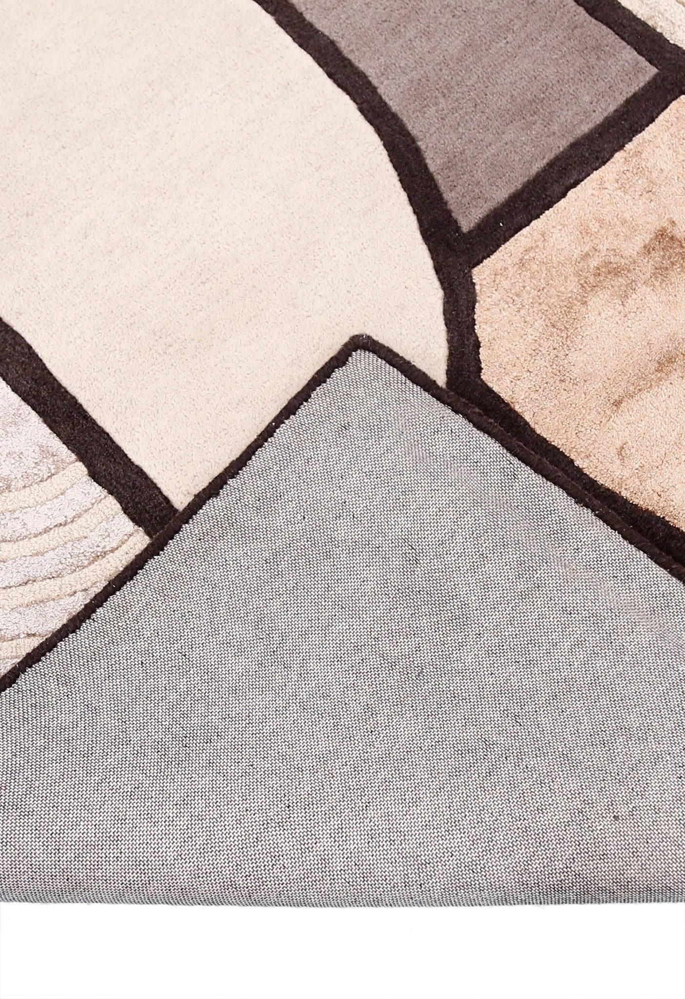 Modern Urban Beige Hand Tufted 5x8 Wool Area Rug - Image 4