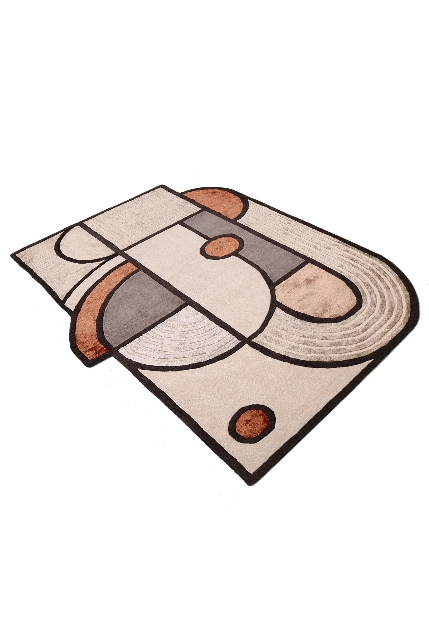 Modern Urban Beige Hand Tufted 5x8 Wool Area Rug - Image 8