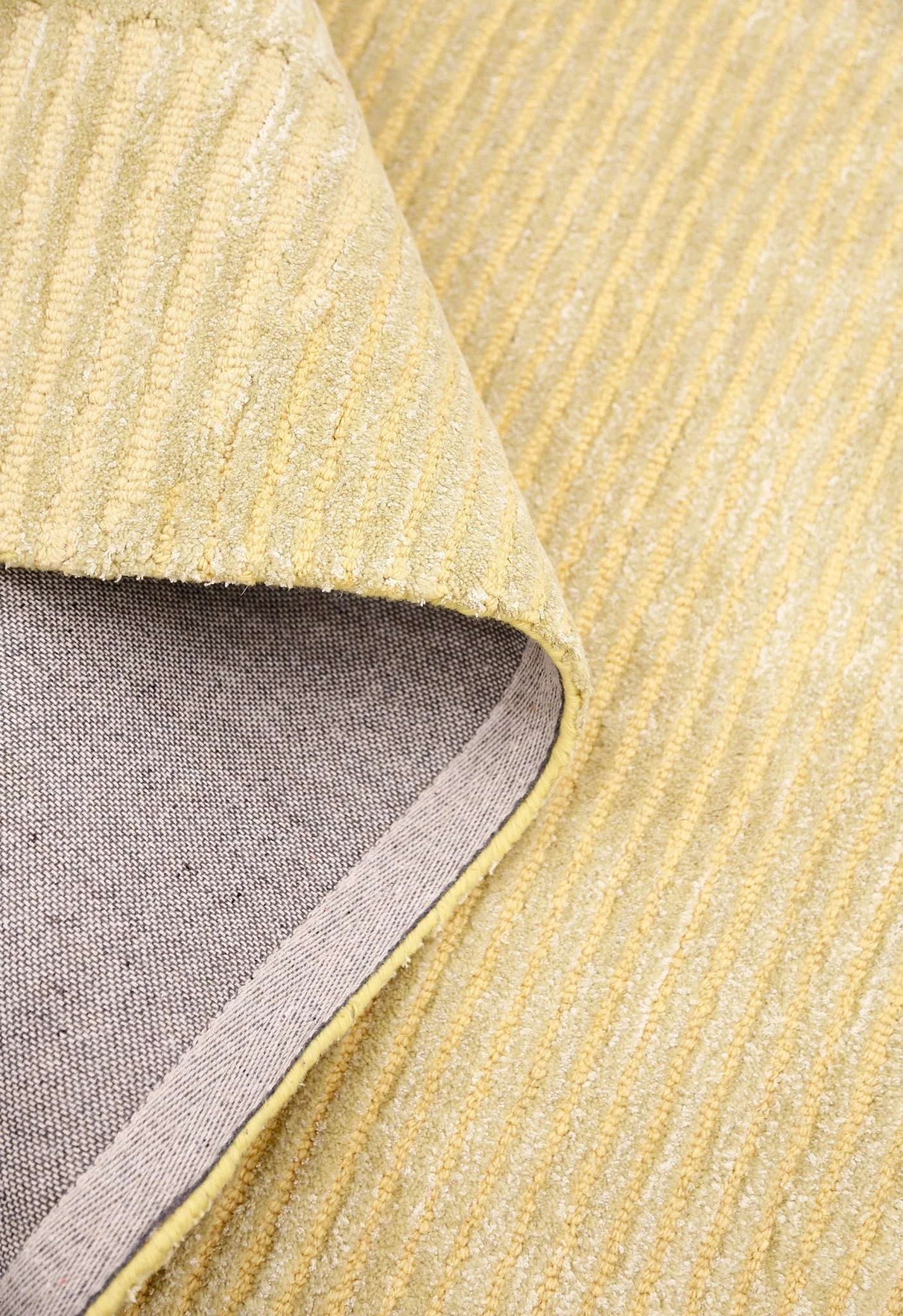 Stone Modern Yellow Ripple Hand Tufted 5x7 Wool Area Rug - Image 4
