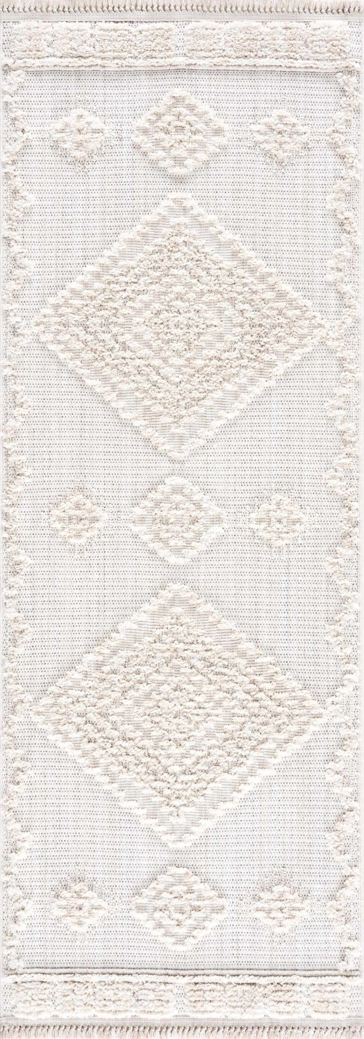 Moroccan Bohemian Chic Style Ivory and Beige High & Low Pile Area Rug - Image 17