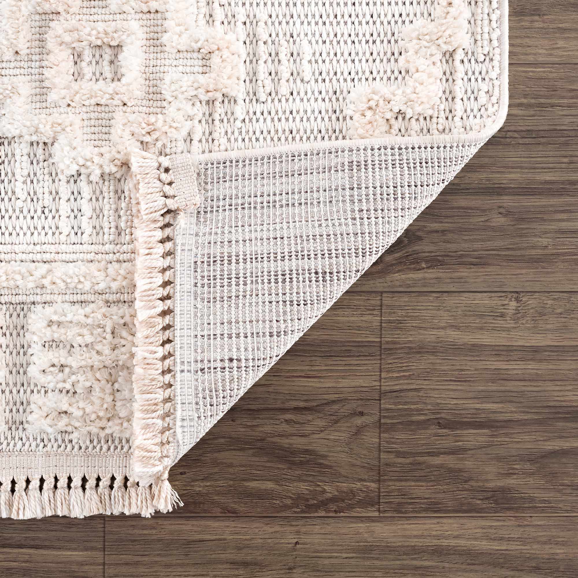 Moroccan Bohemian Chic Style Ivory and Beige High & Low Pile Area Rug - Image 18