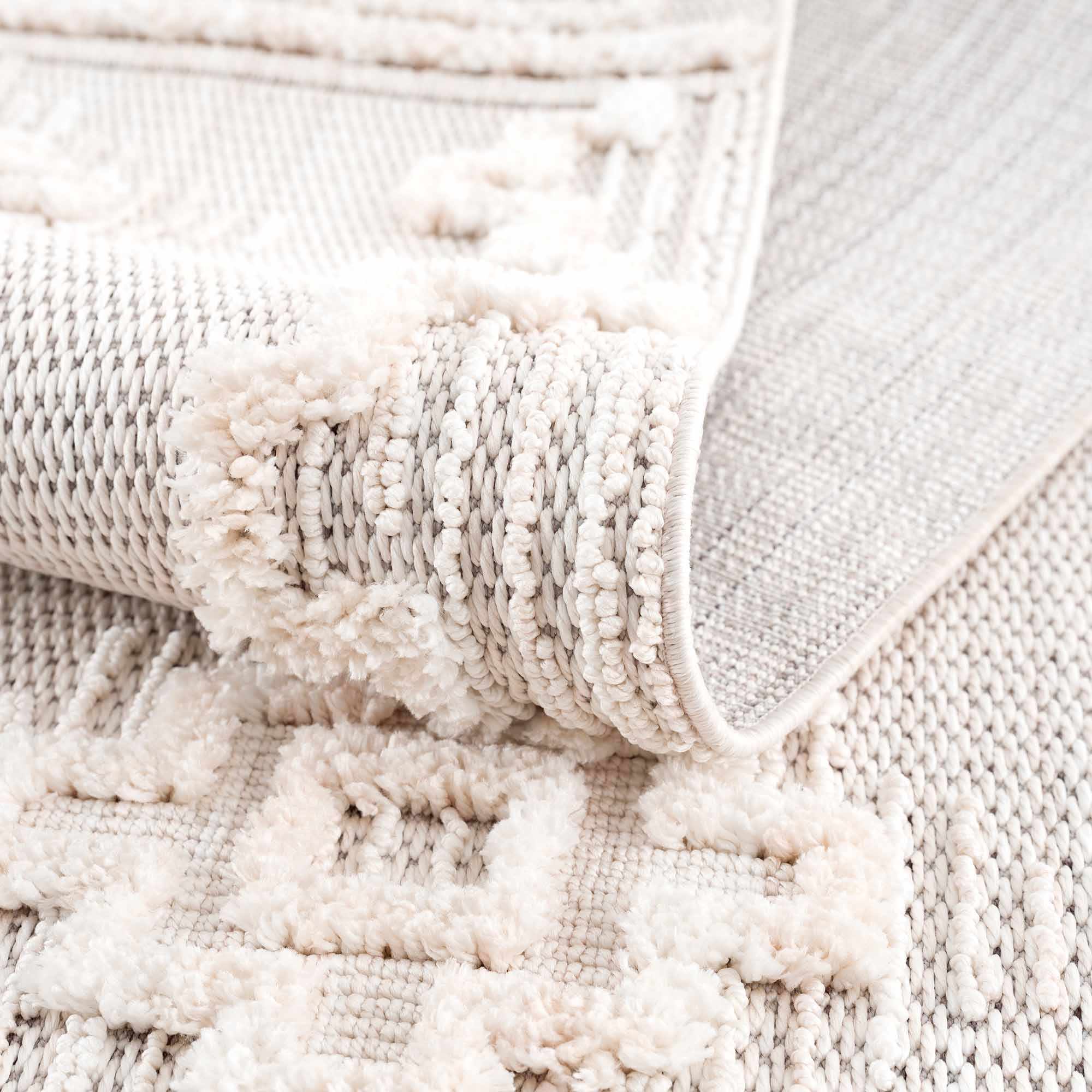 Moroccan Bohemian Chic Style Ivory and Beige High & Low Pile Area Rug - Image 20