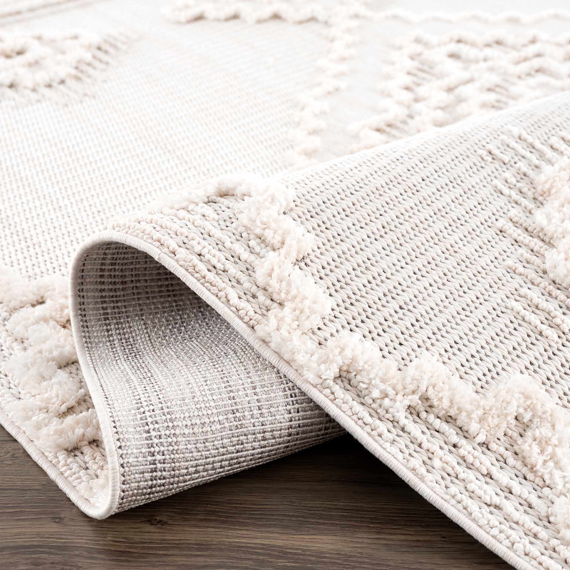 Moroccan Bohemian Chic Style Ivory and Beige High & Low Pile Area Rug - Image 22