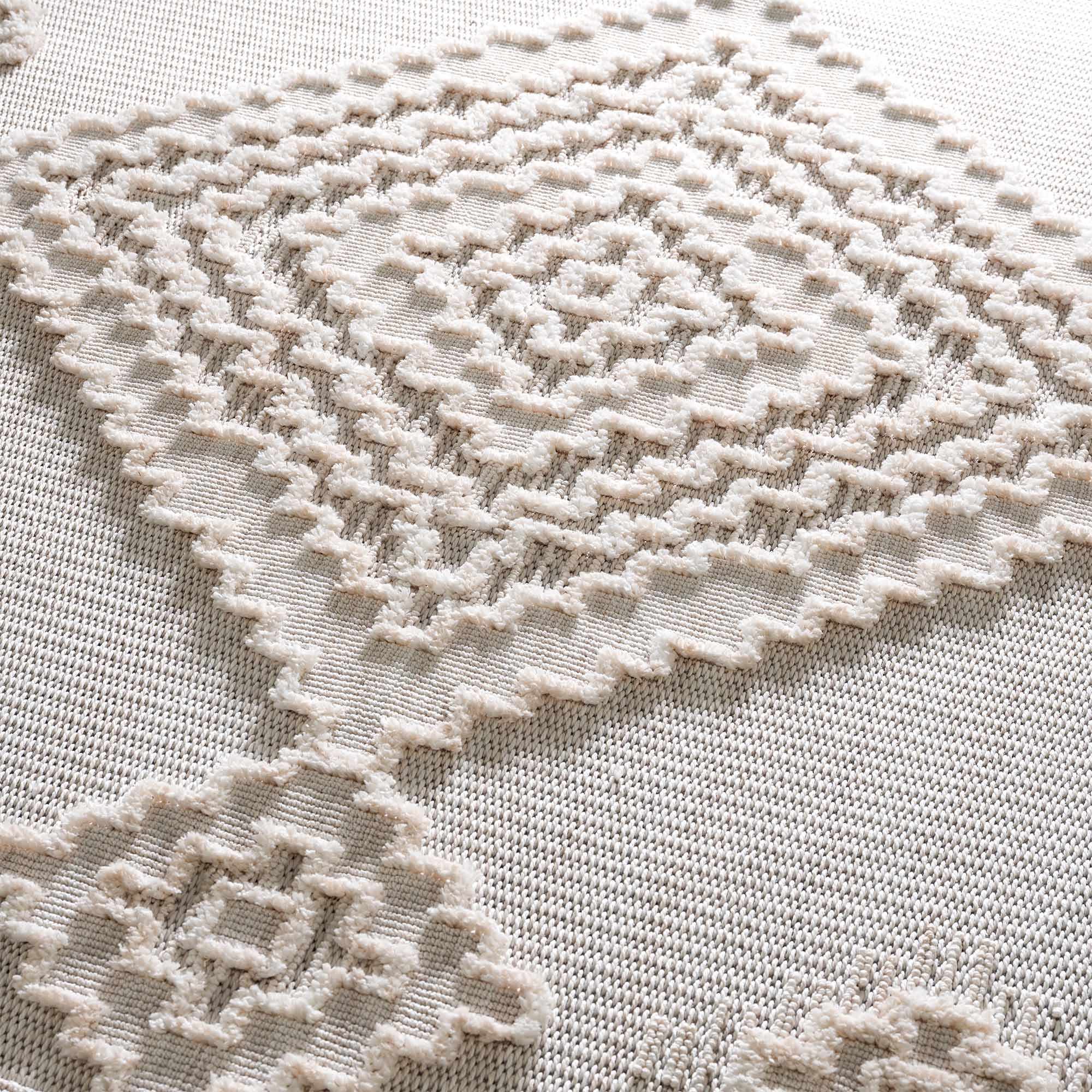 Moroccan Bohemian Chic Style Ivory and Beige High & Low Pile Area Rug - Image 27