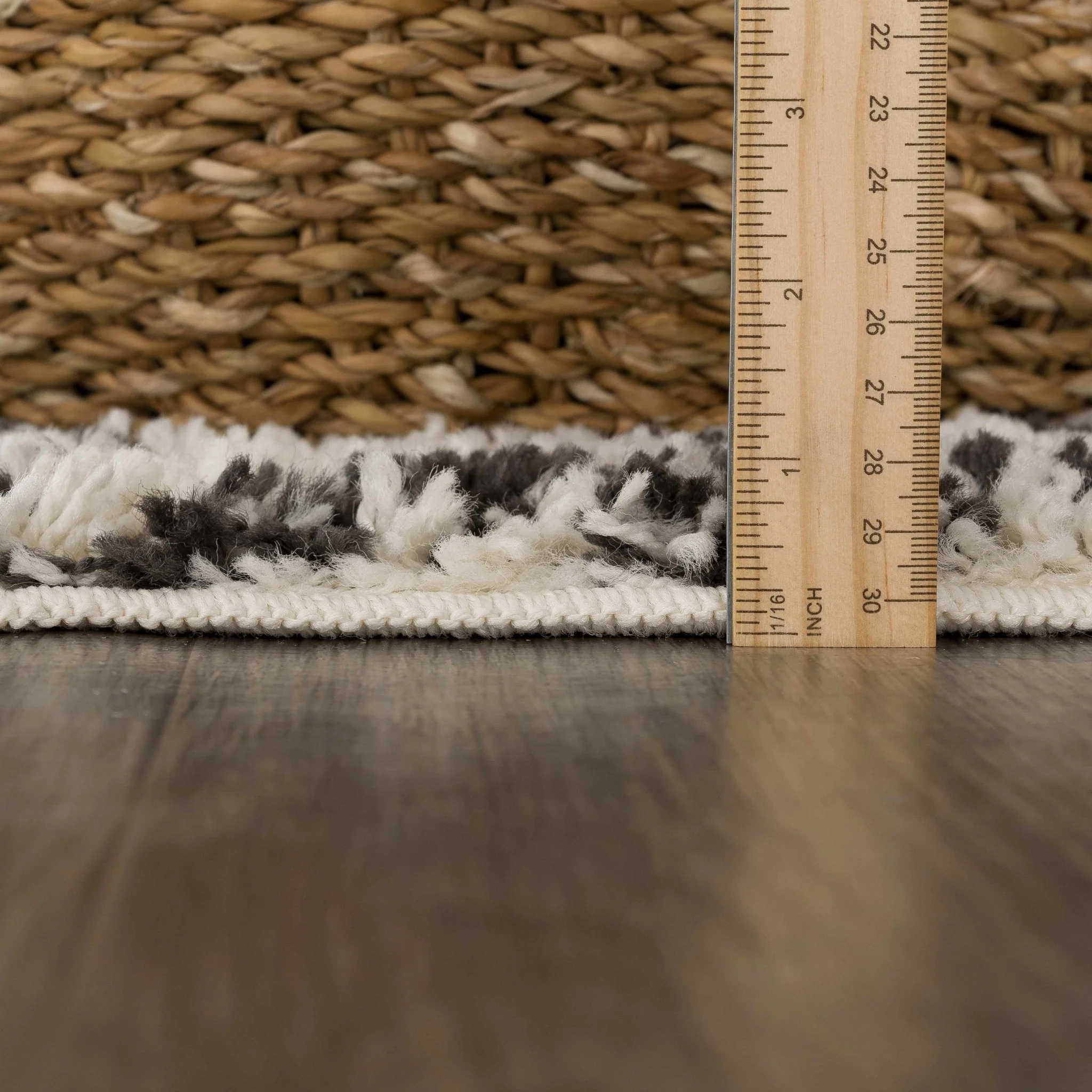 Traditional Moroccan Style Beige and Black Plush Pile Area Rug - Image 16
