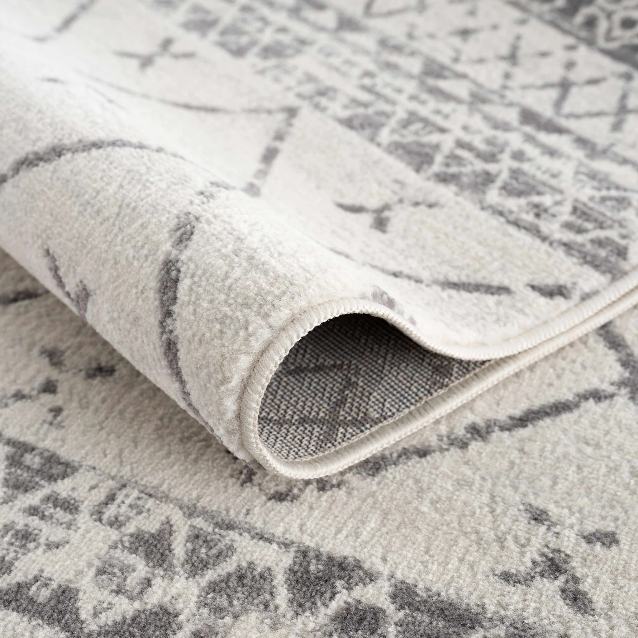 Traditional Moroccan Style Beige, Gray, Ivory Medium Pile Multi Size Area Rug - Image 10