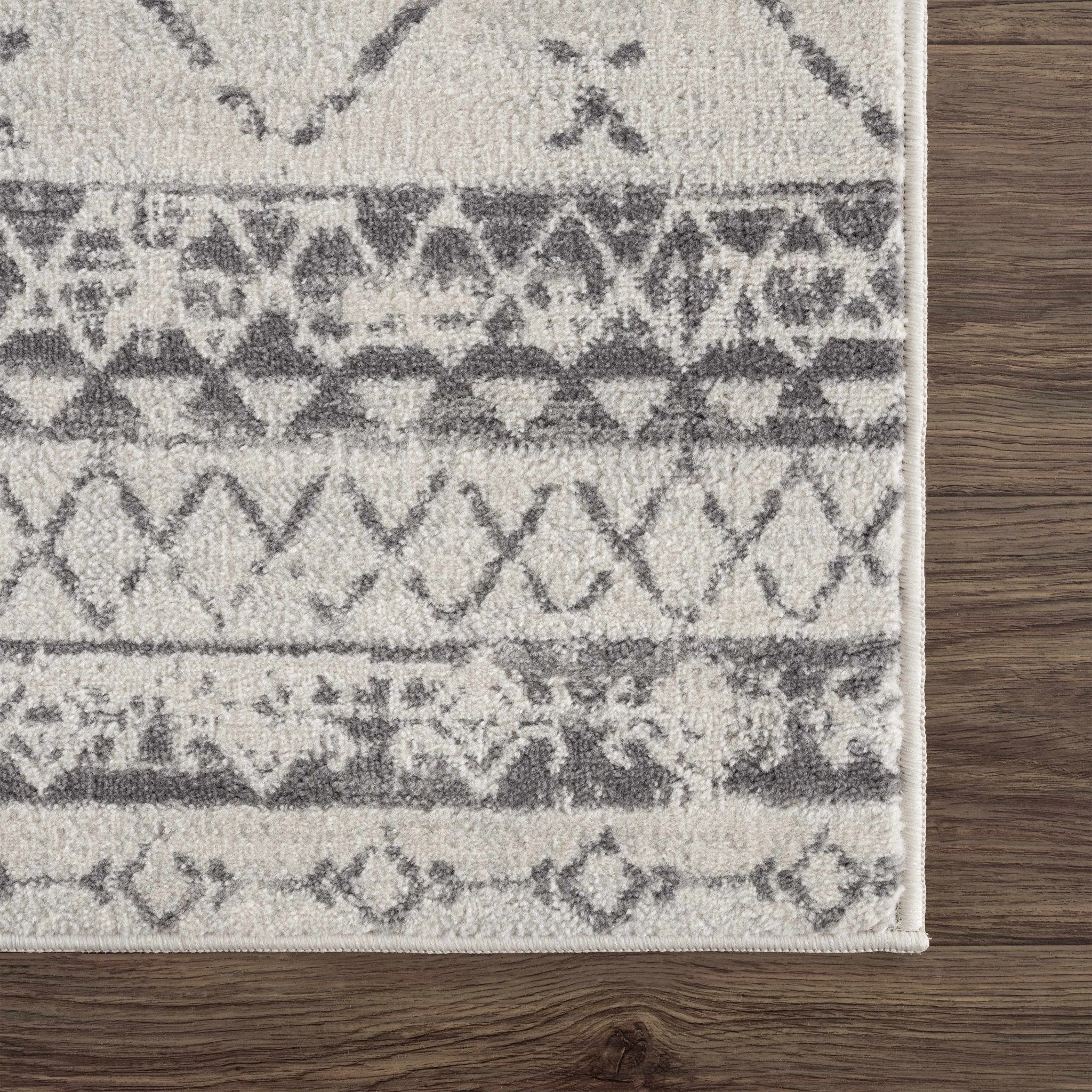 Traditional Moroccan Style Beige, Gray, Ivory Medium Pile Multi Size Area Rug - Image 13