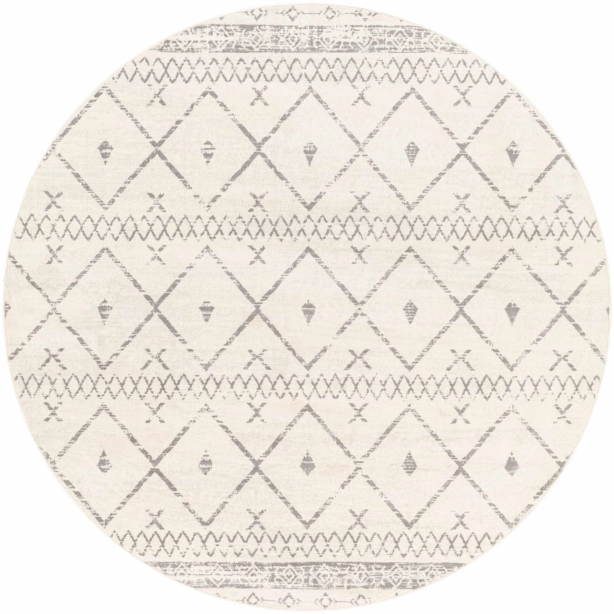 Traditional Moroccan Style Beige, Gray, Ivory Medium Pile Multi Size Area Rug - Image 6