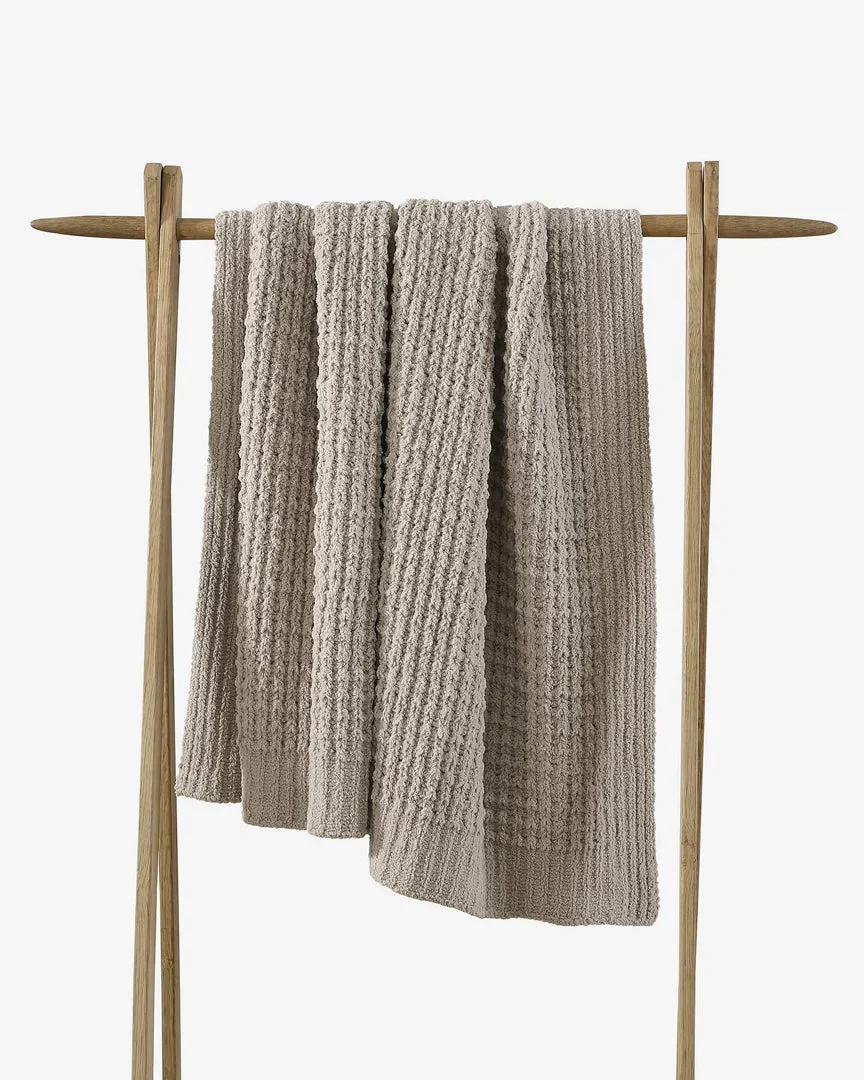 Multi Color Solid Knitted Waffle Lightweight Throw - Image 11