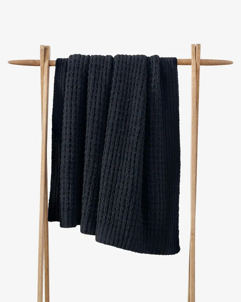 Multi Color Solid Knitted Waffle Lightweight Throw - Image 14