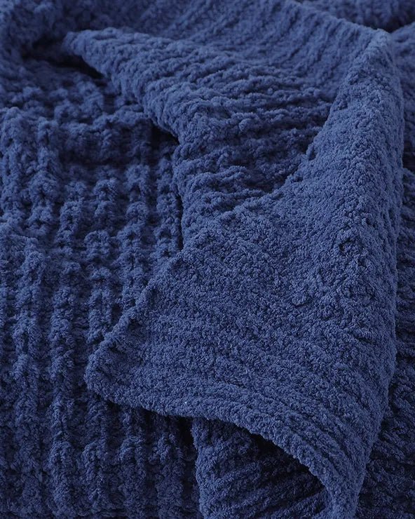 Multi Color Solid Knitted Waffle Lightweight Throw - Image 18