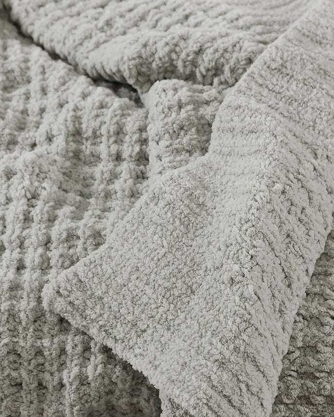 Multi Color Solid Knitted Waffle Lightweight Throw - Image 2