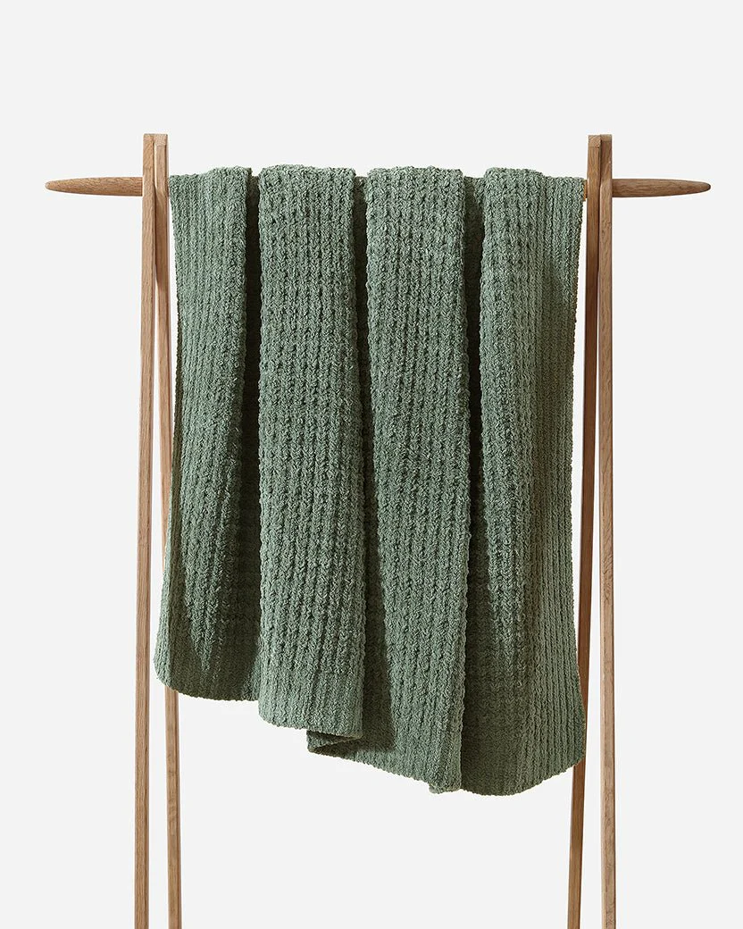 Multi Color Solid Knitted Waffle Lightweight Throw - Image 23