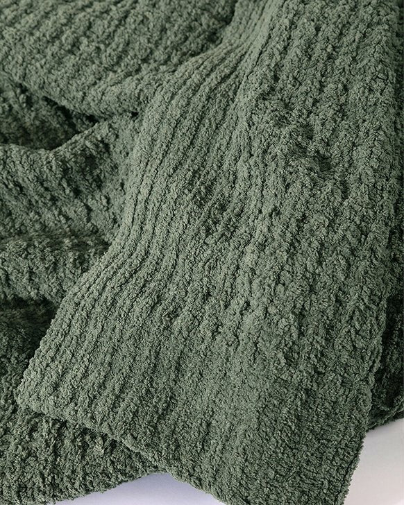 Multi Color Solid Knitted Waffle Lightweight Throw - Image 24