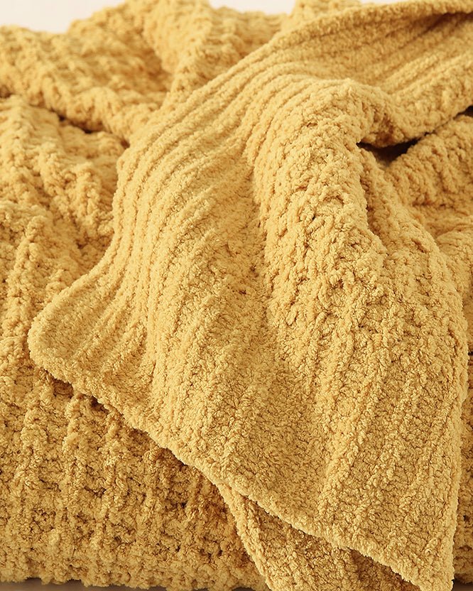 Multi Color Solid Knitted Waffle Lightweight Throw - Image 30