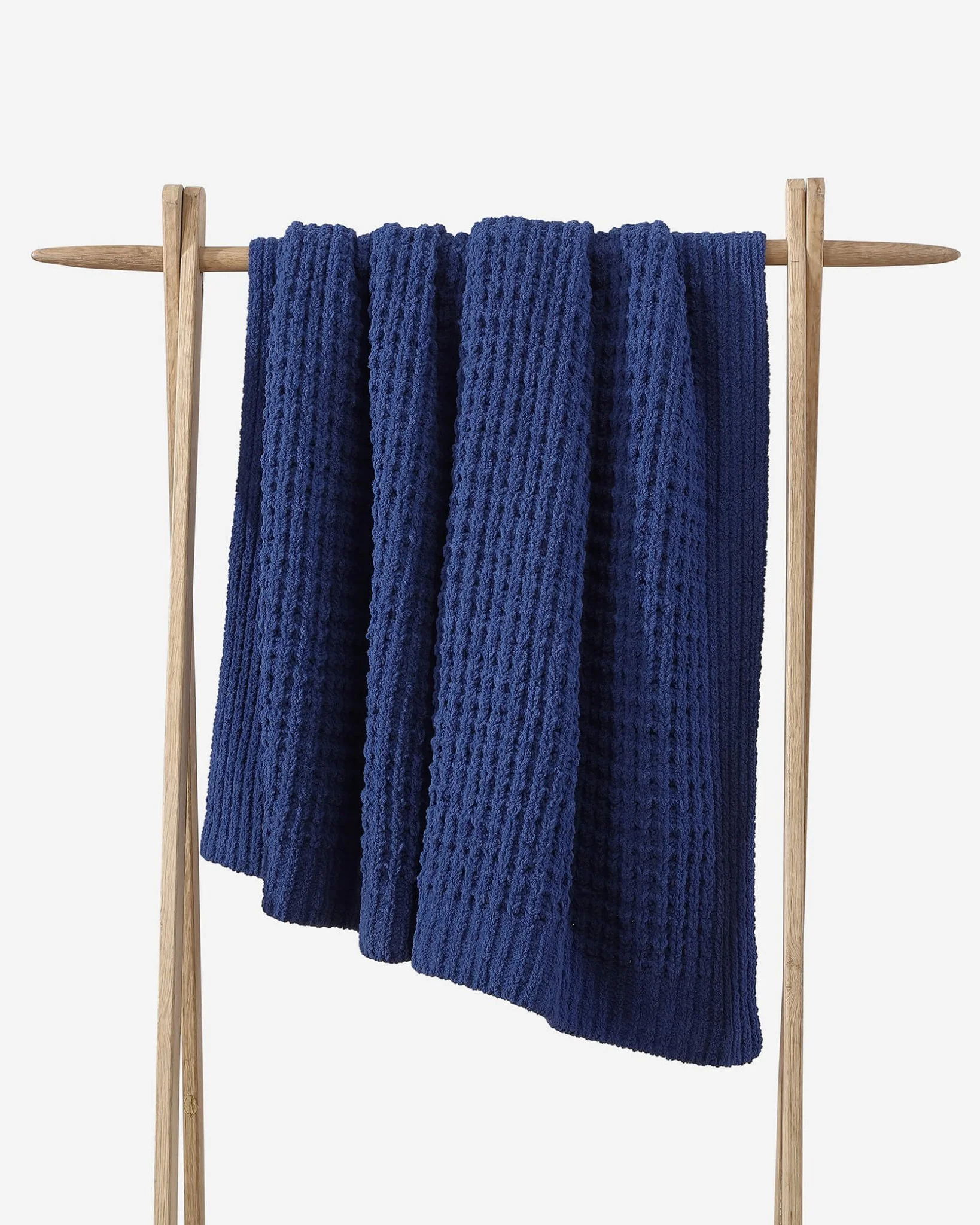 Multi Color Solid Knitted Waffle Lightweight Throw - Image 35