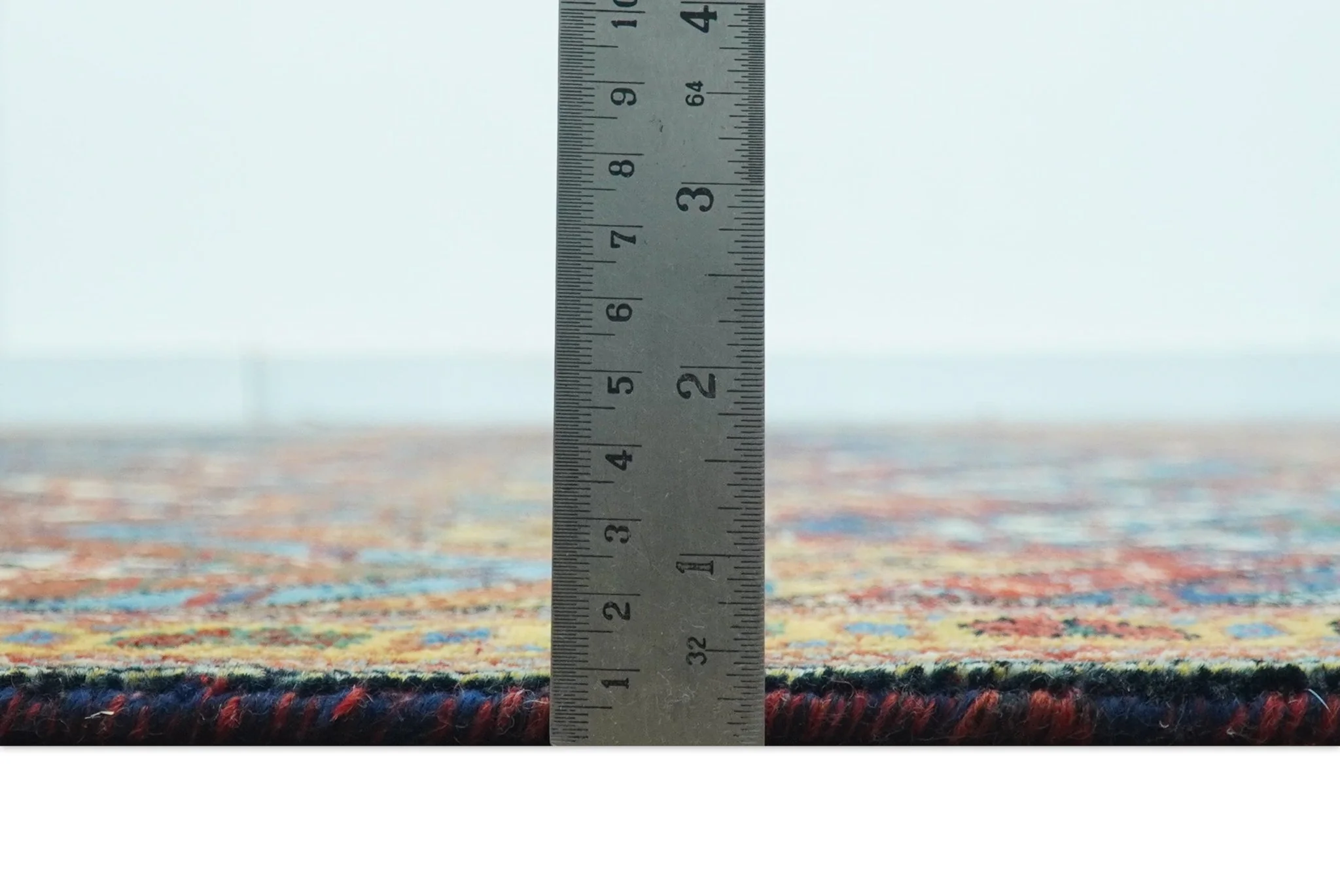Multicolor Modern Chevron Design 7x10 Hand Knotted wool Area Rug - Image 7
