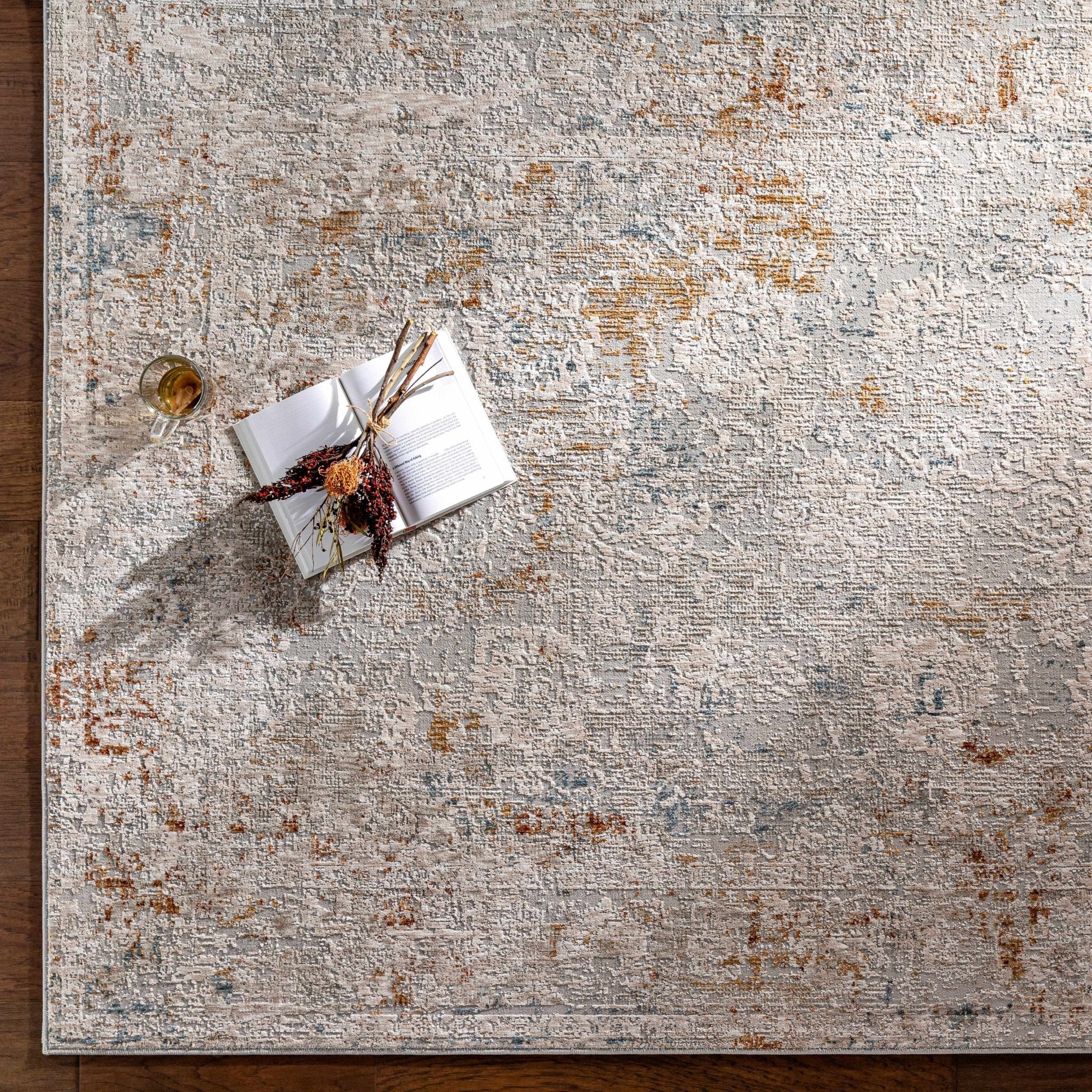 Mustard And Ivory Traditional Style Machine Woven Area Rug - Image 11