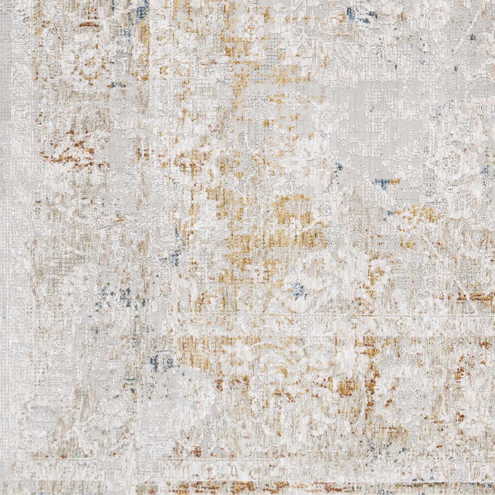 Mustard And Ivory Traditional Style Machine Woven Area Rug - Image 8