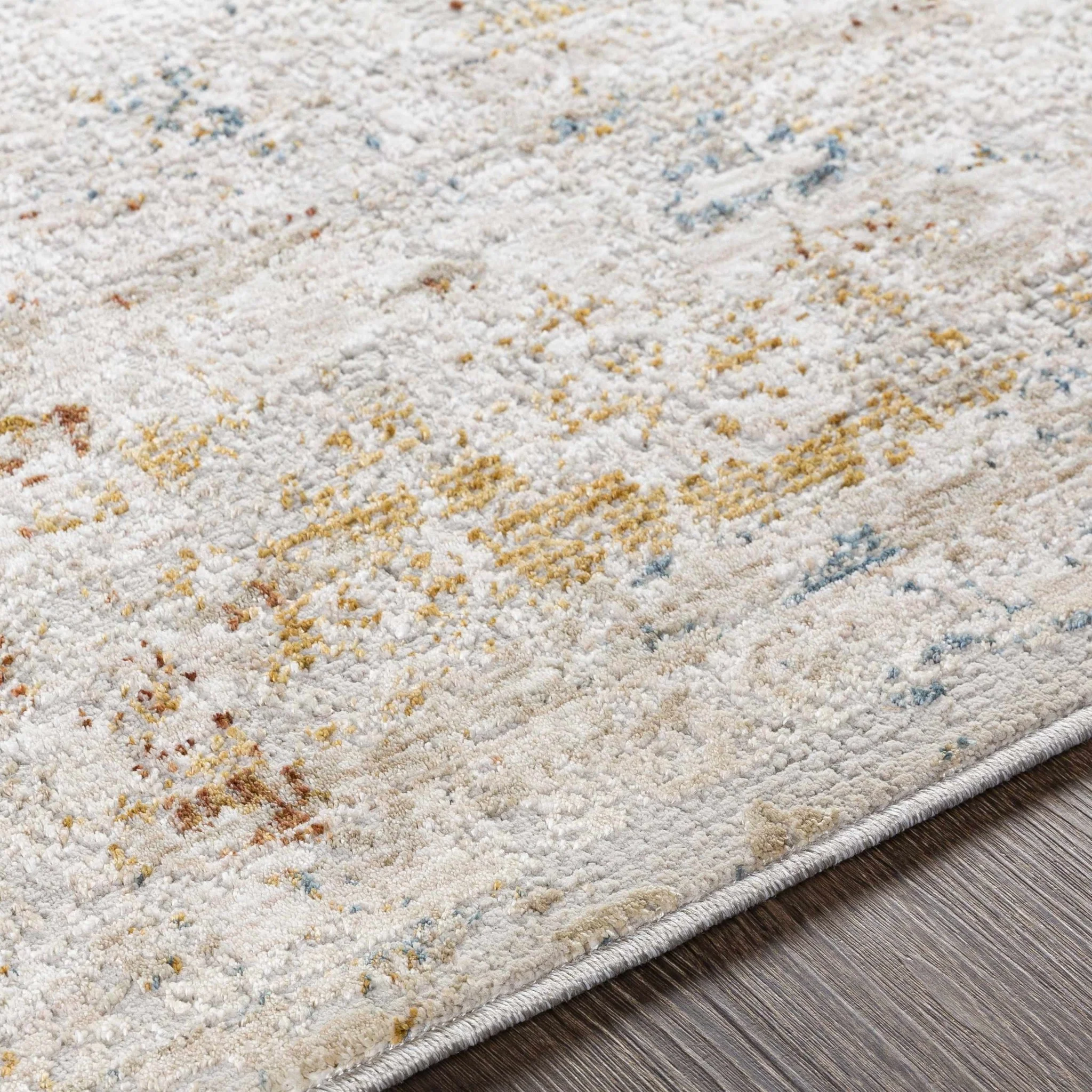 Mustard And Ivory Traditional Style Machine Woven Area Rug - Image 9